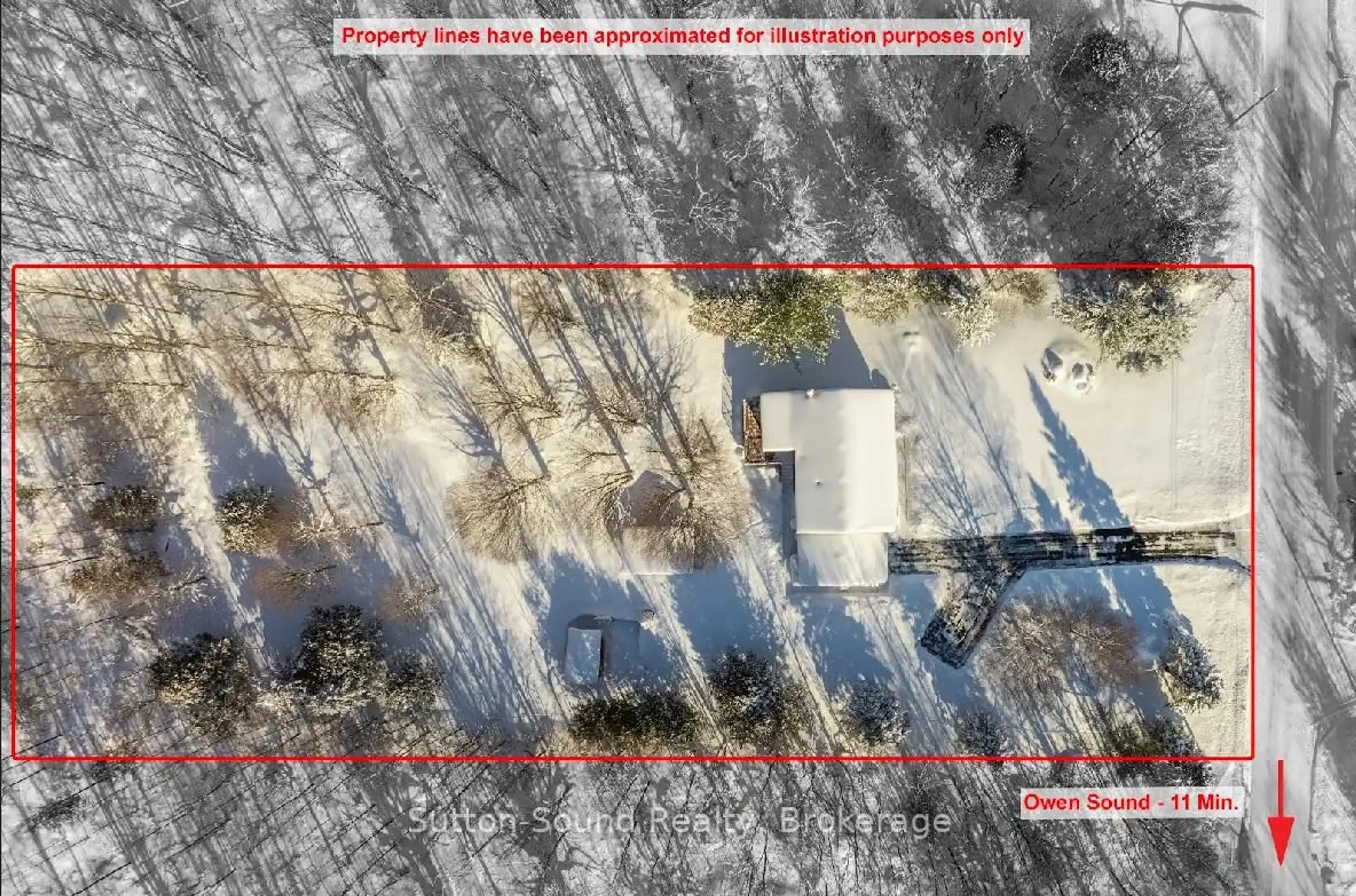 A pic from outside/outdoor area/front of a property/back of a property/a pic from drone, building for 240135 Wilcox Sdrd, Georgian Bluffs Ontario N4K 5N7