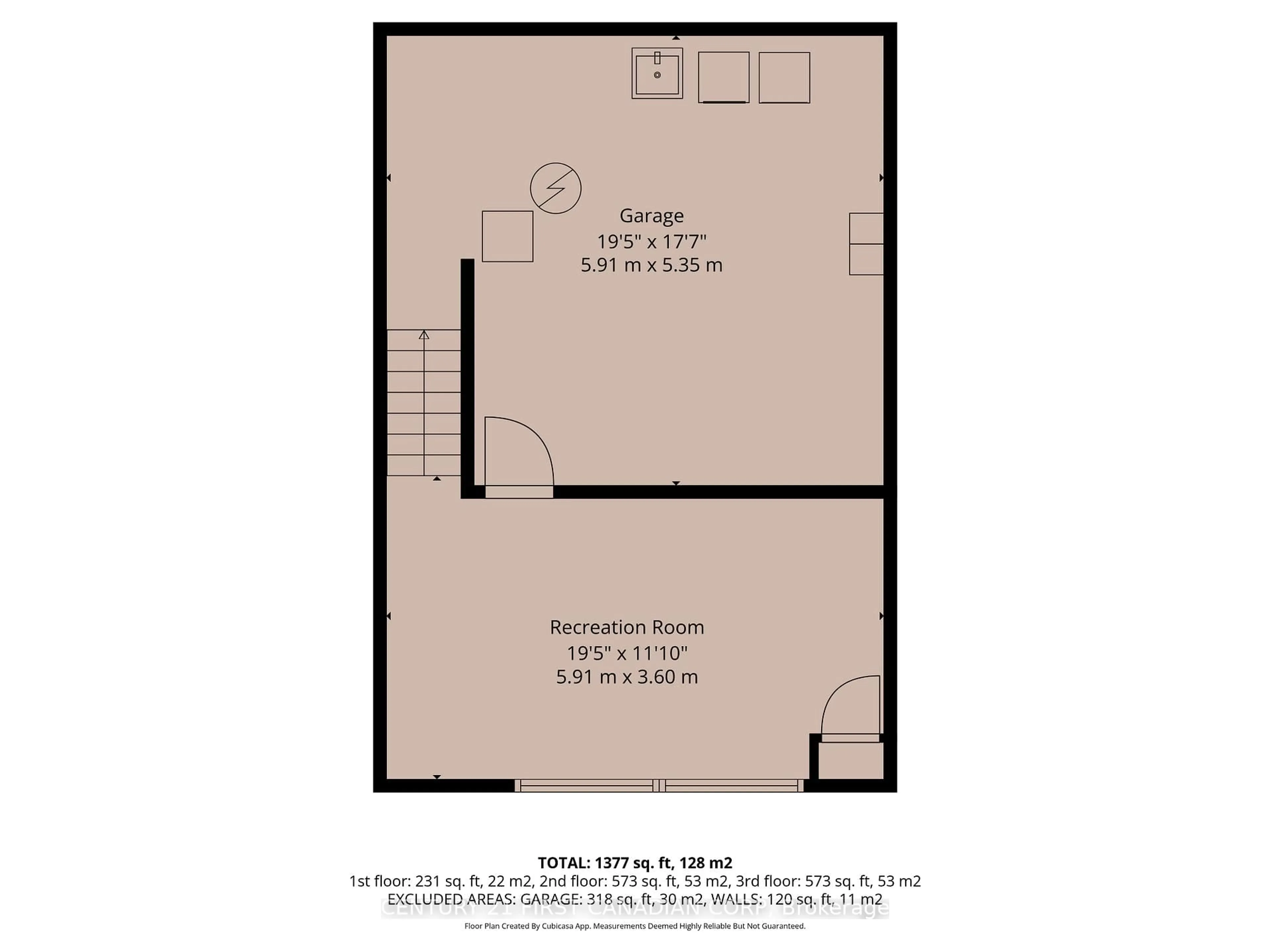 Floor plan for 35 Waterman Ave #3, London South Ontario N6C 5S9