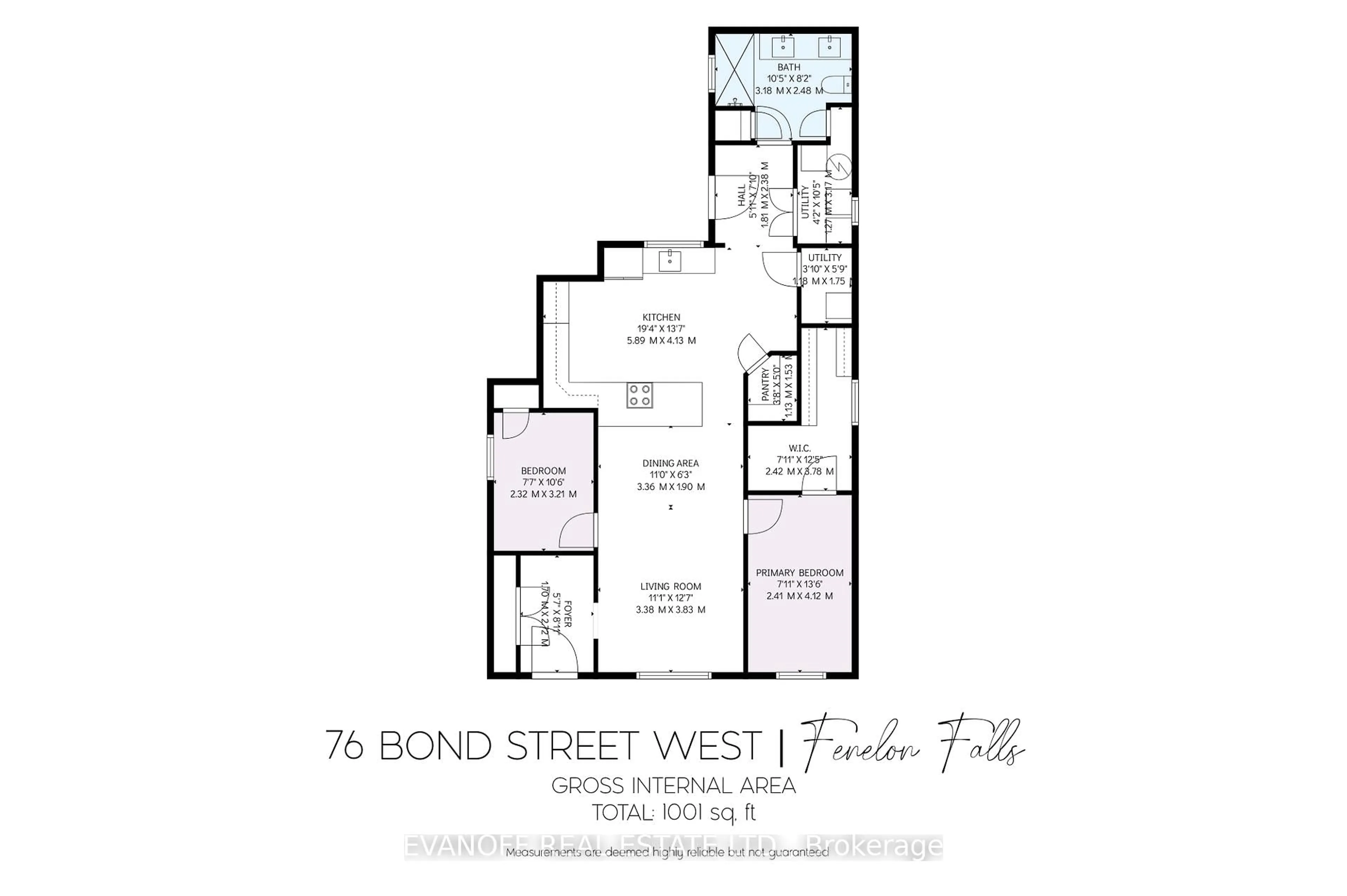 Floor plan for 76 Bond St, Kawartha Lakes Ontario K0M 1N0