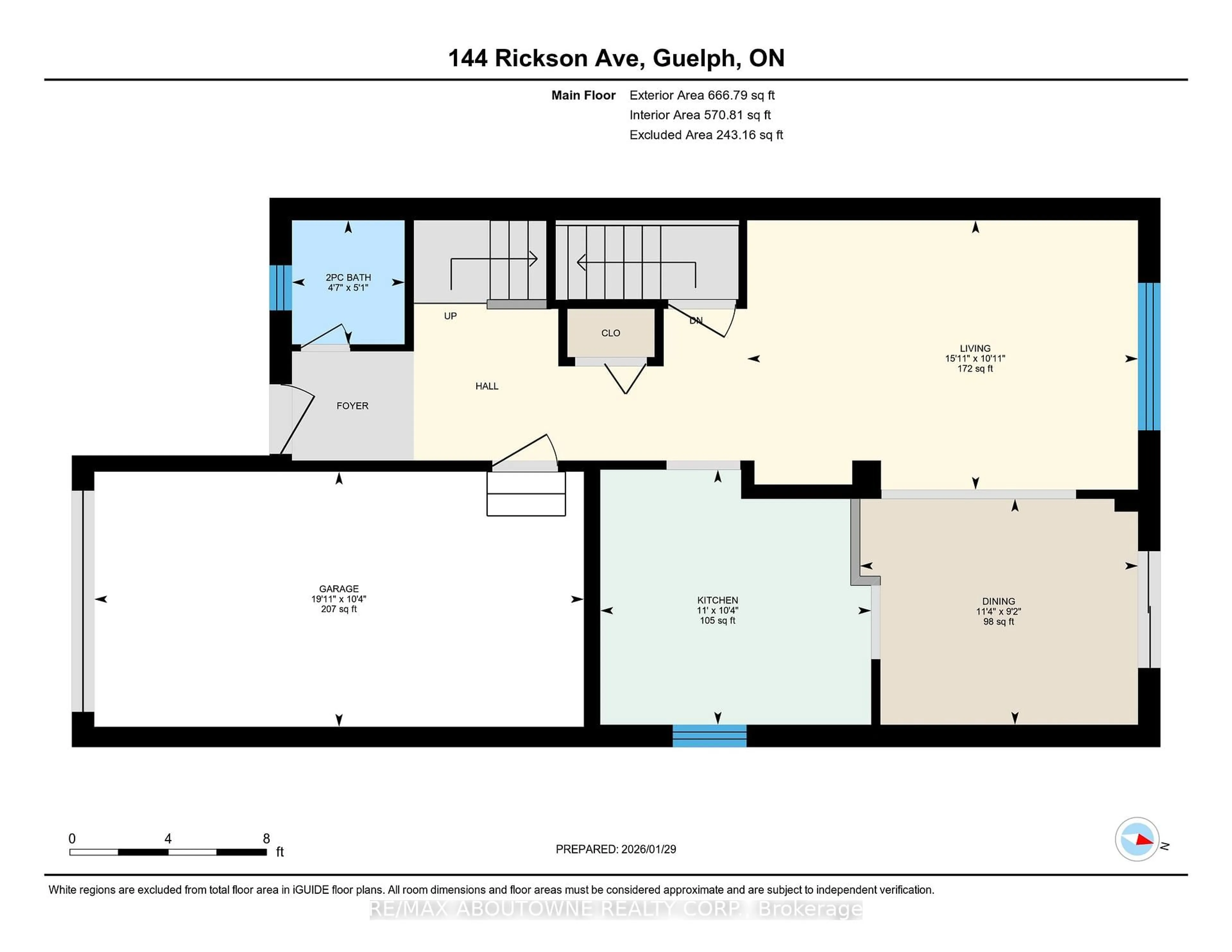 Floor plan for 144 Rickson Ave, Guelph Ontario N1G 4Y3