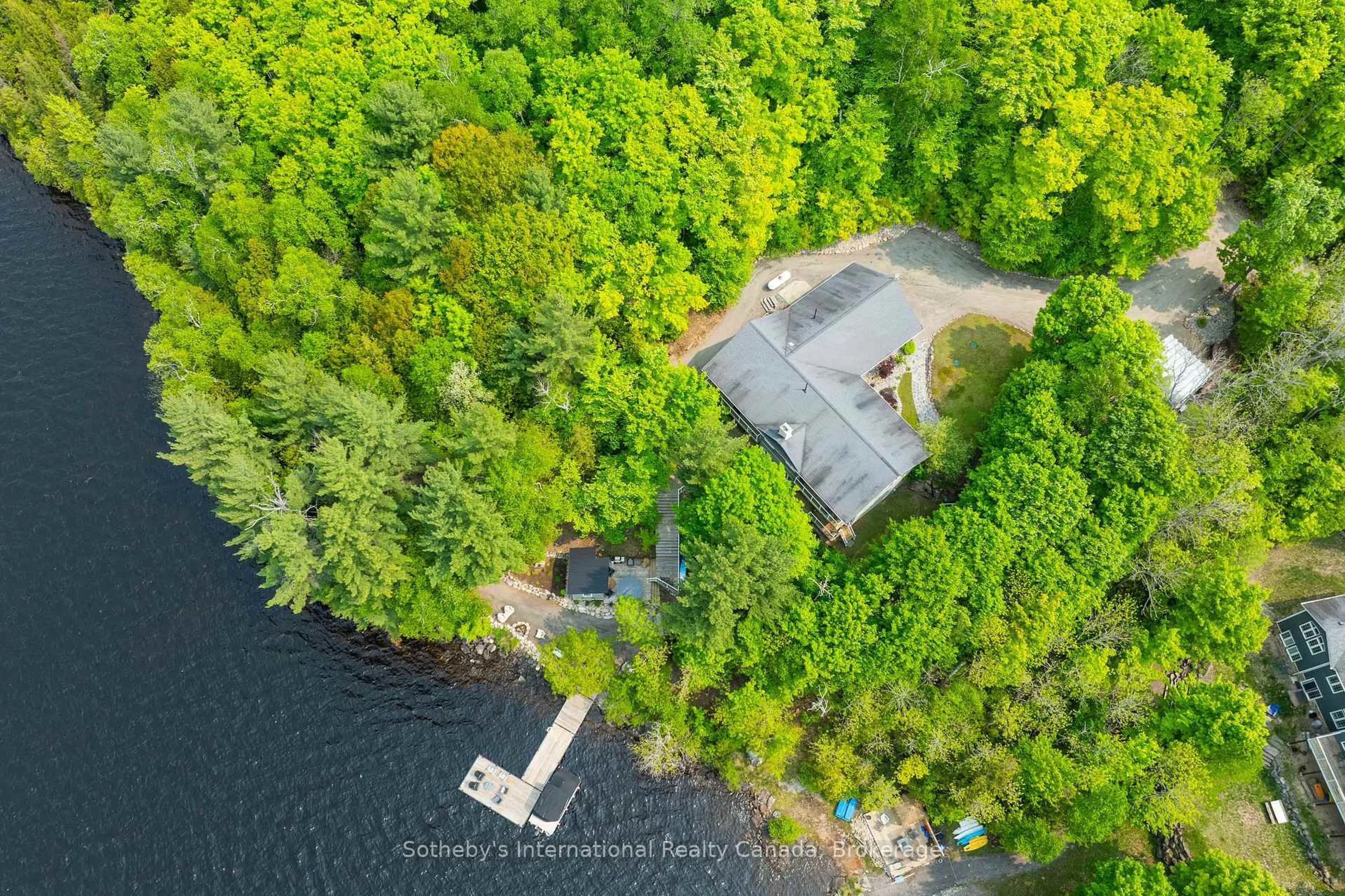 A pic from outside/outdoor area/front of a property/back of a property/a pic from drone, water/lake/river/ocean view for 276 Jeffrey Rd, Ryerson Ontario P0A 1C0