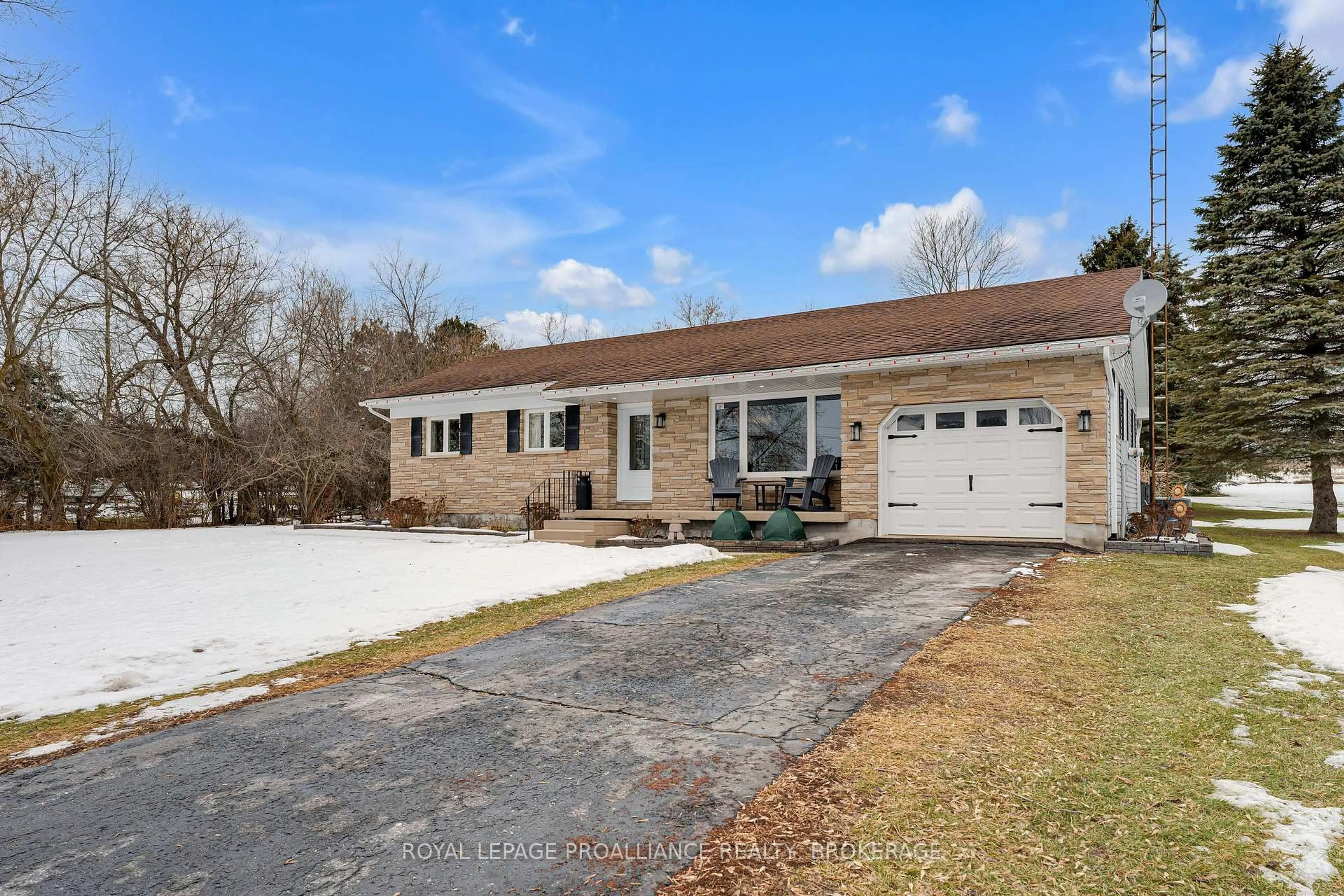 Home with brick exterior material, street for 7379 County Road 2, Napanee Ontario K7R 3K6