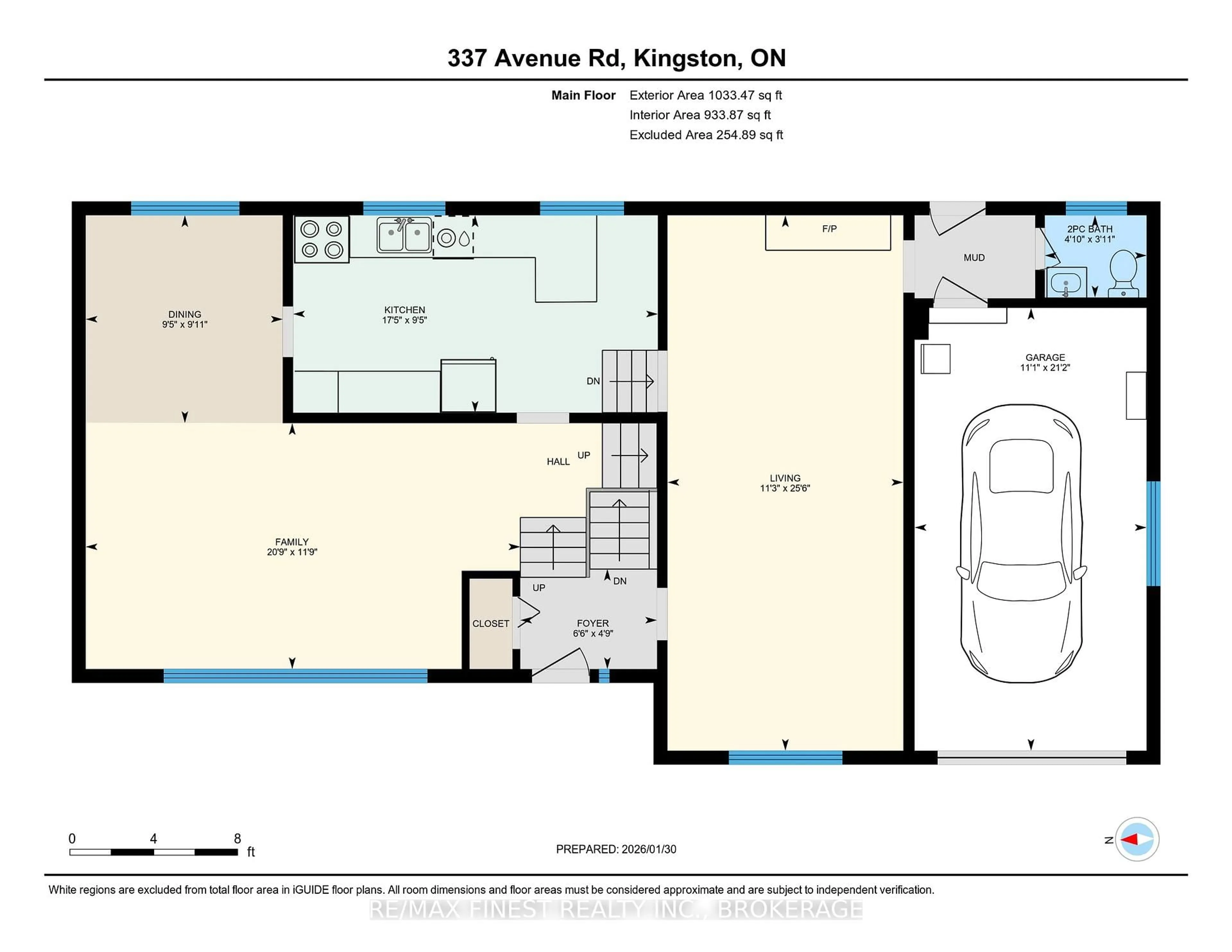 Floor plan for 337 Avenue Rd, Kingston Ontario K7M 1C8