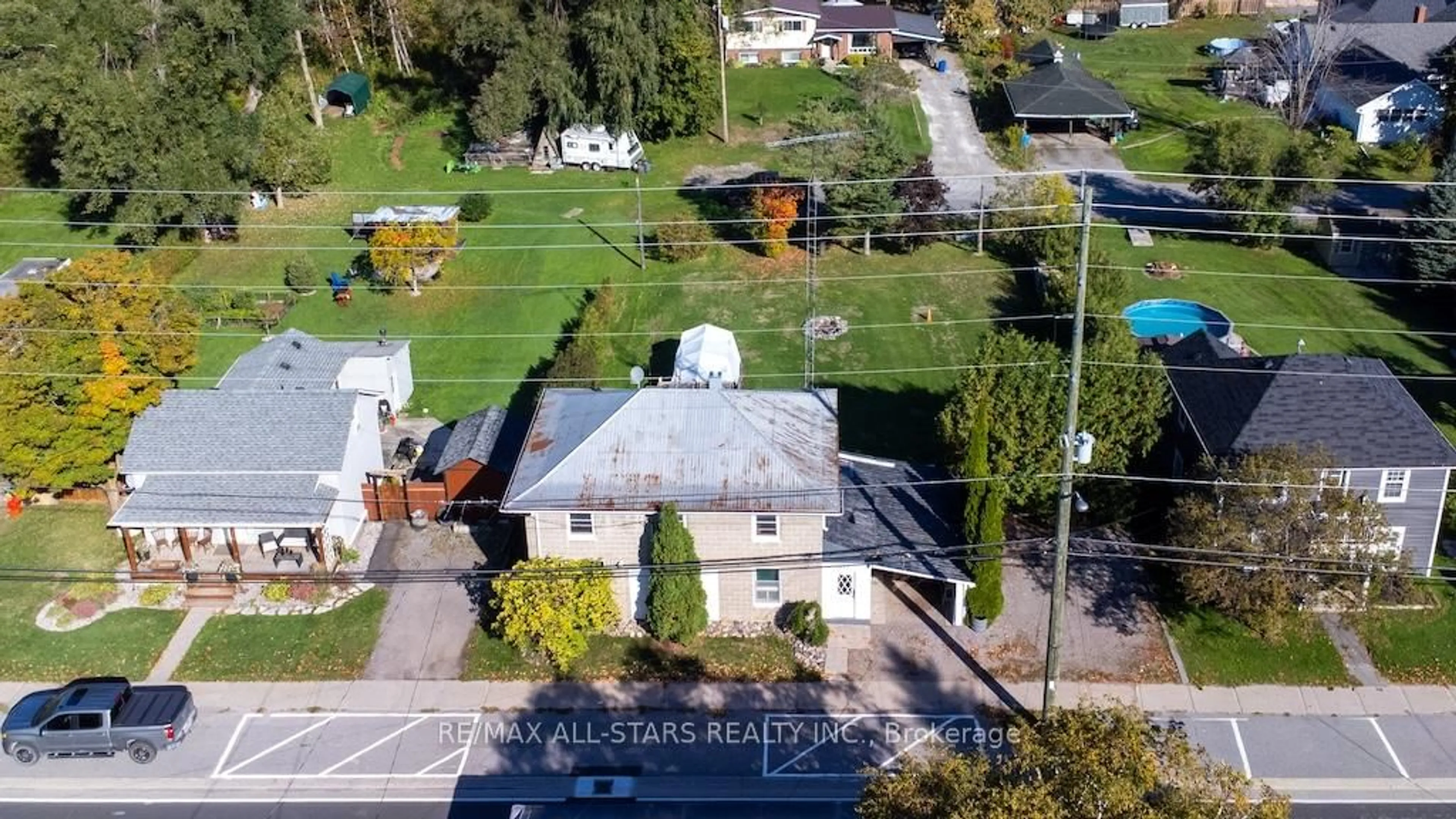 A pic from outside/outdoor area/front of a property/back of a property/a pic from drone, unknown for 1463 Highway 7A, Kawartha Lakes Ontario L0A 1A0