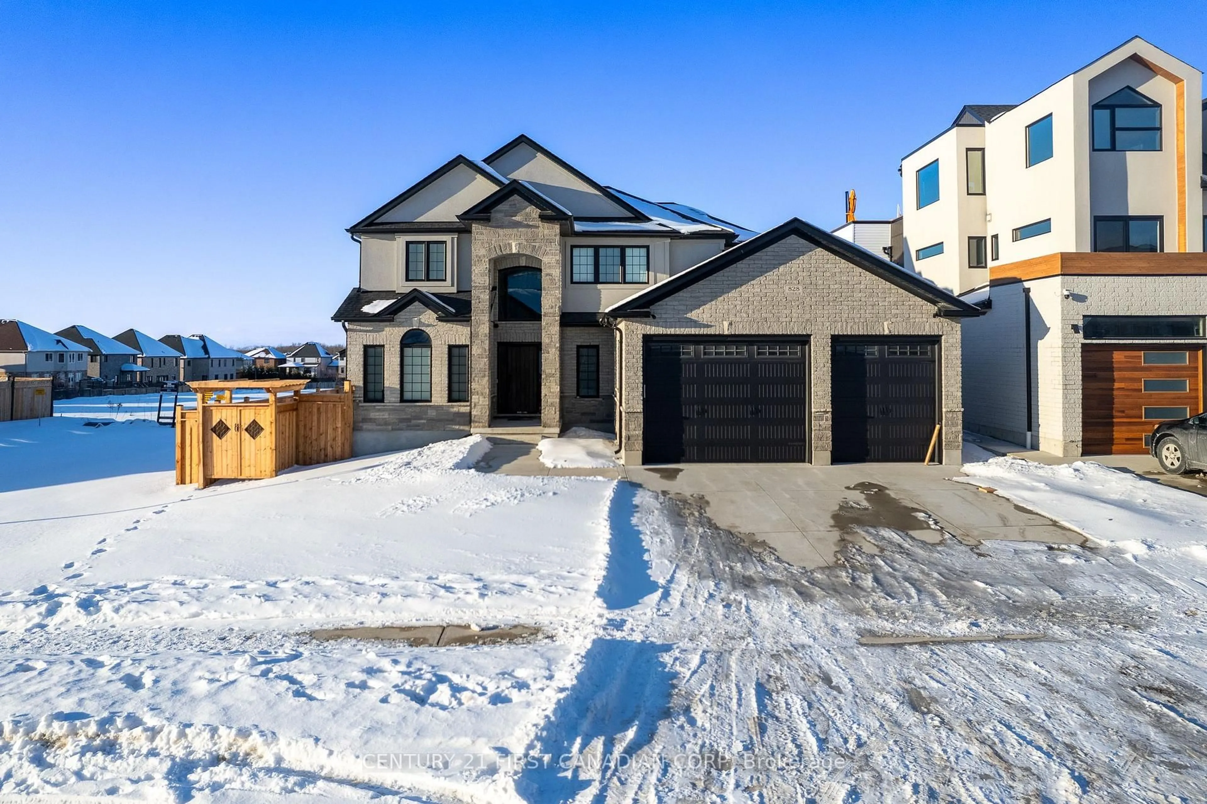 Home with brick exterior material, street for 828 Kleinburg Dr, London North Ontario N5X 3Z1