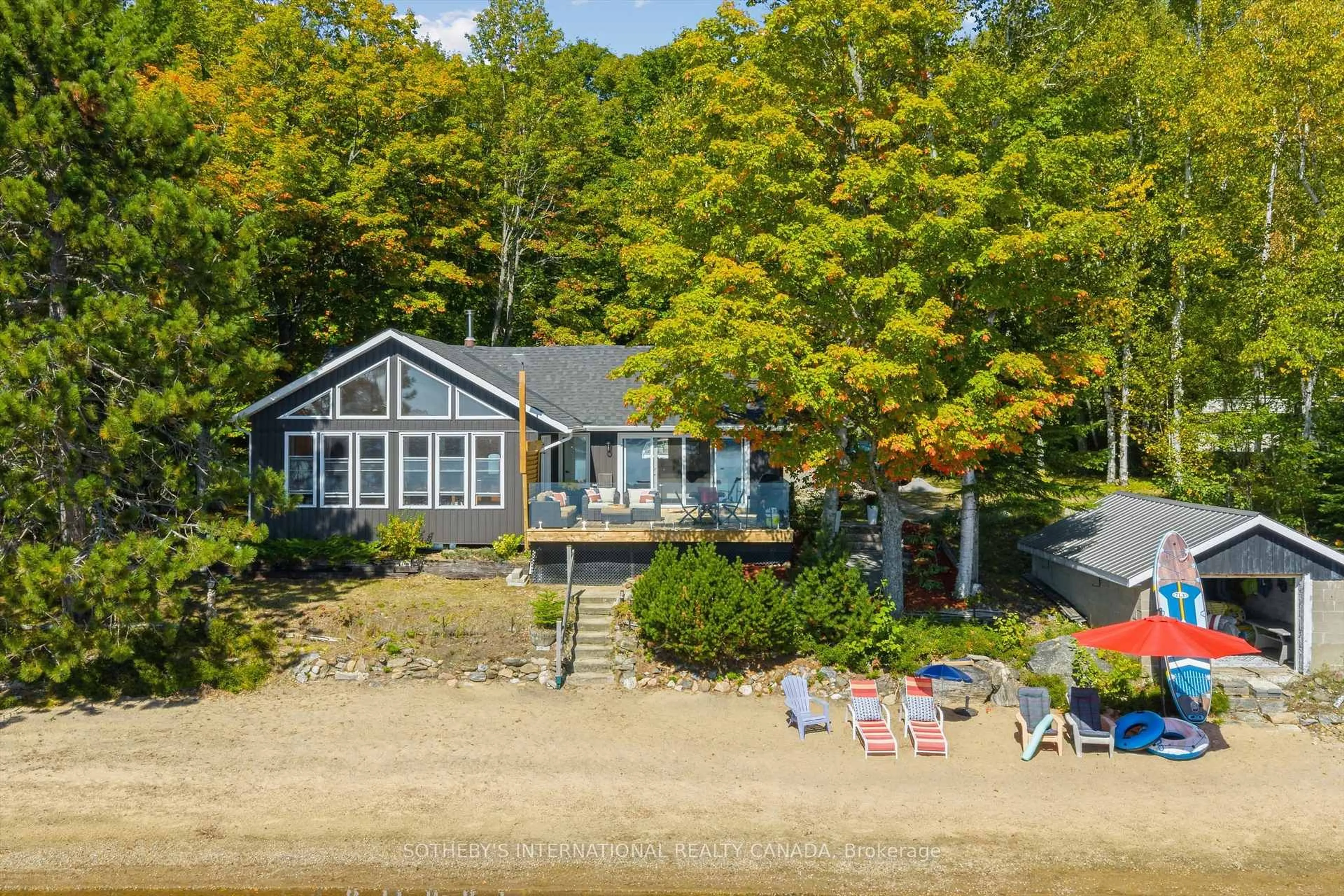 A pic from outside/outdoor area/front of a property/back of a property/a pic from drone, water/lake/river/ocean view for 30 Tara Crt, Maple Leaf Ontario K0L 2R0