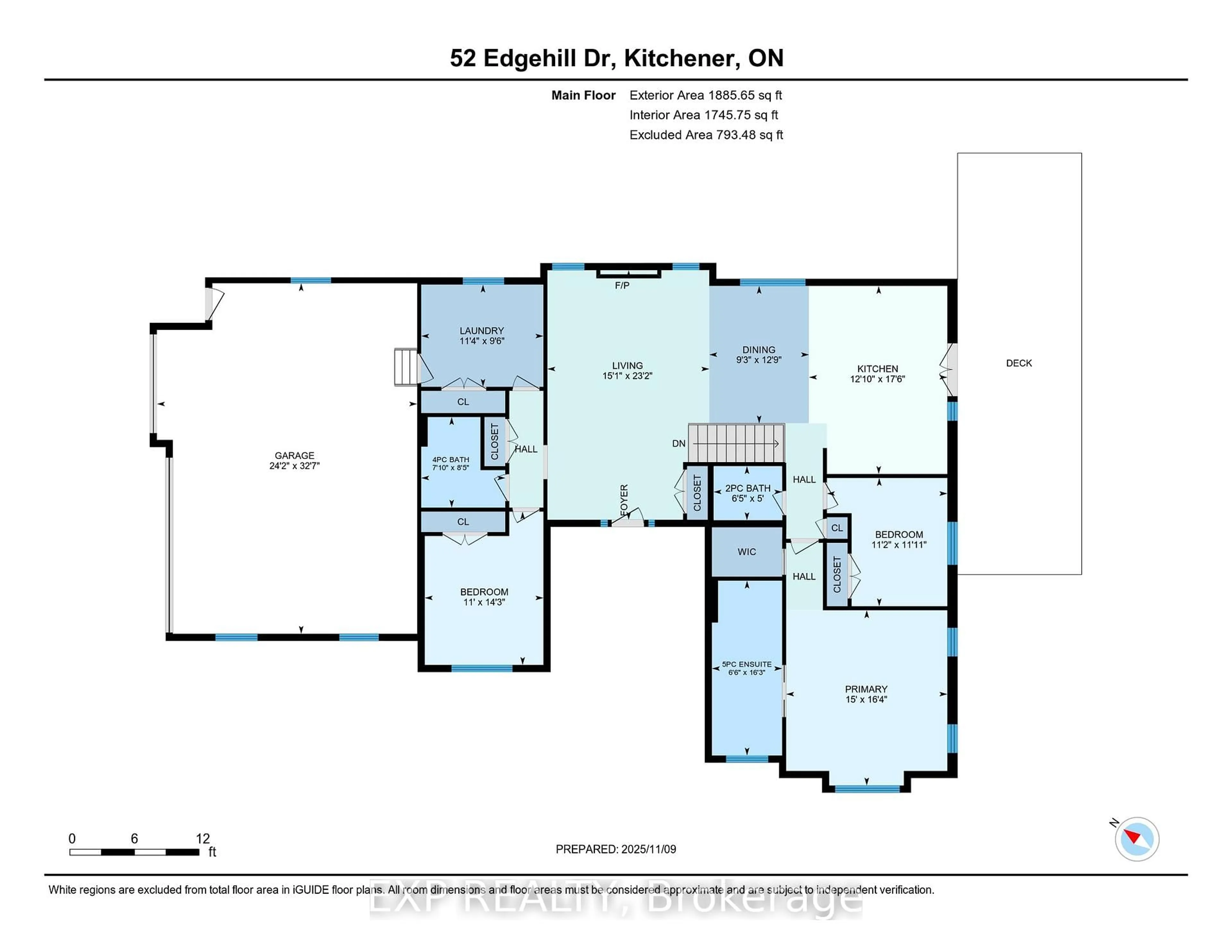Floor plan for 52 Edgehill Dr, Kitchener Ontario N2P 2C6