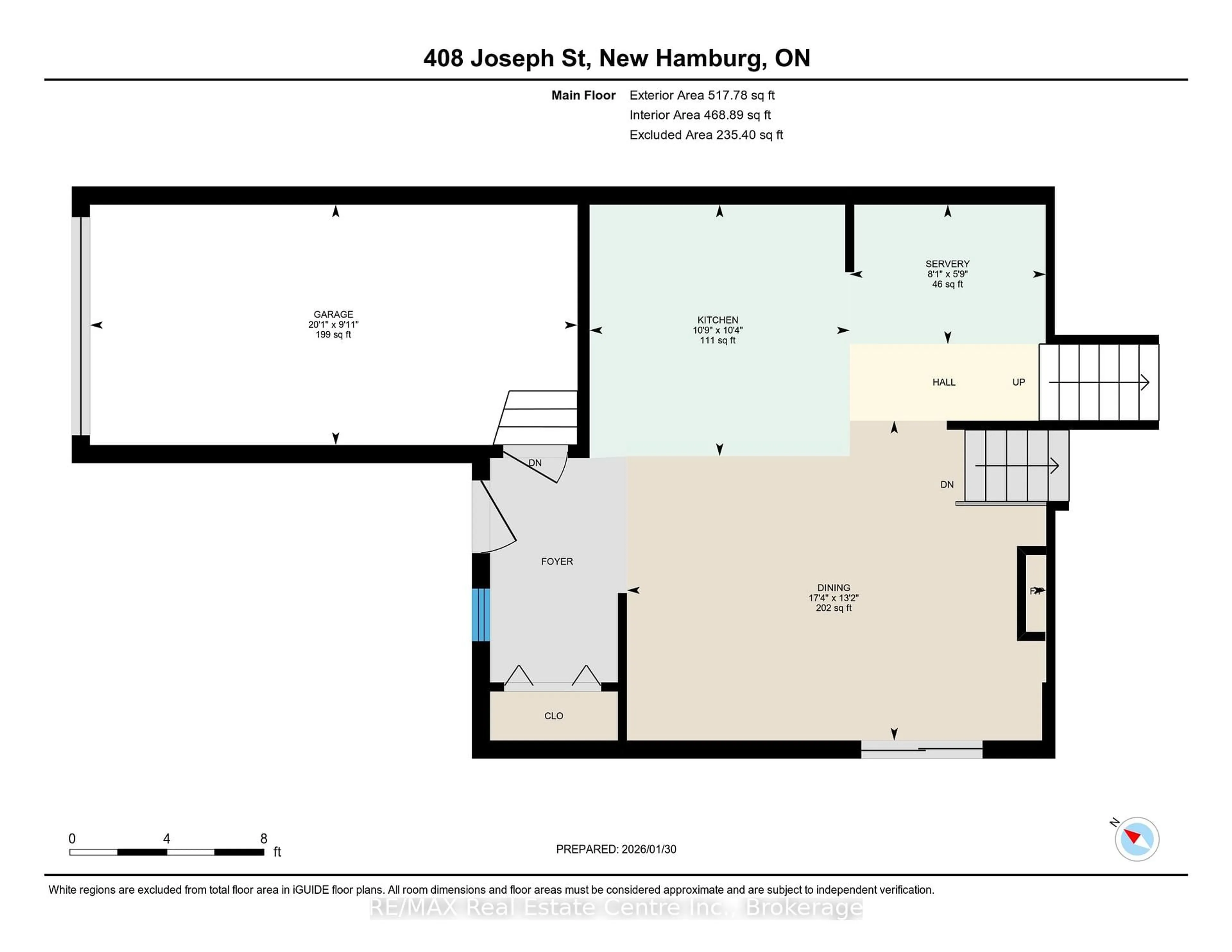Floor plan for 408 Joseph St, Wilmot Ontario N3A 1G3