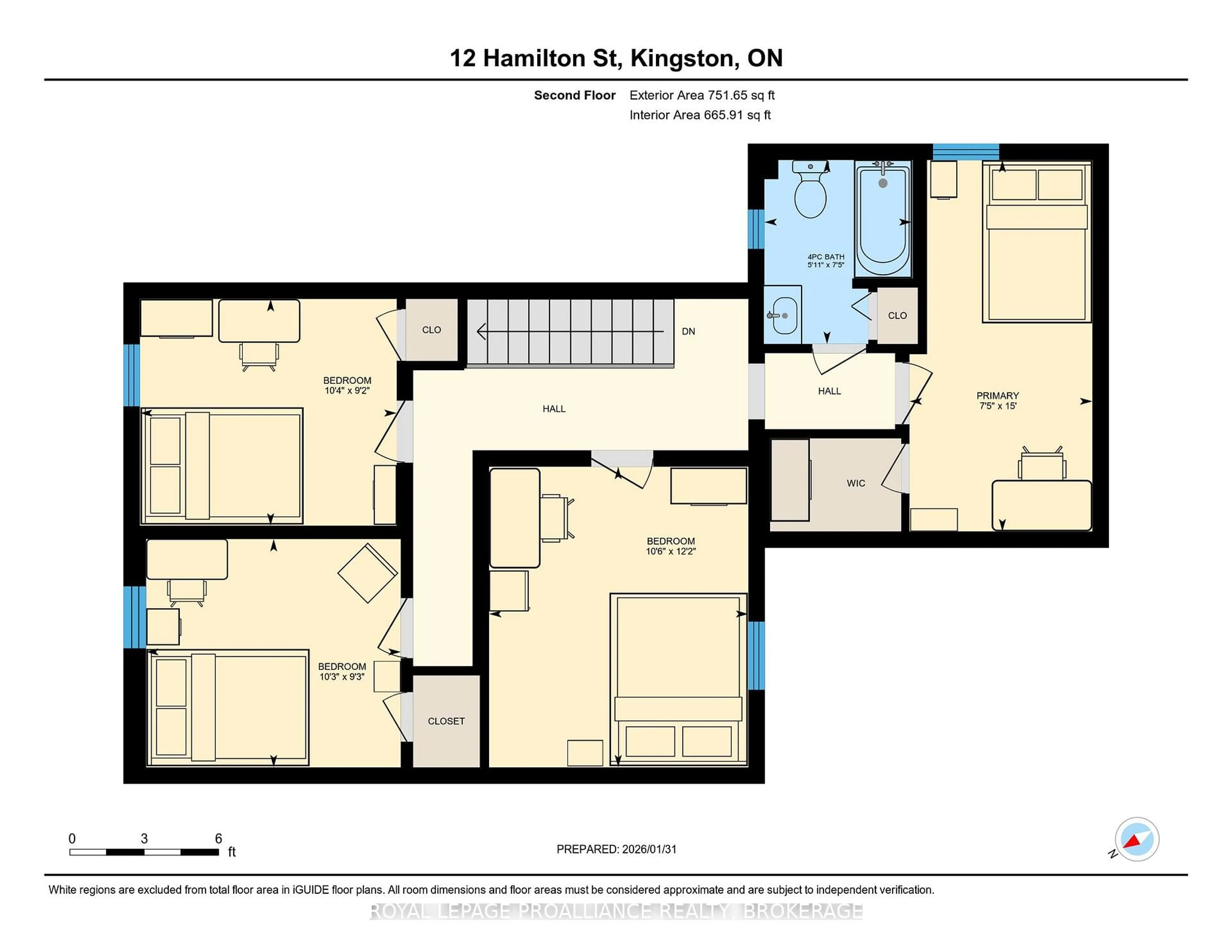 Floor plan for 12 Hamilton St, Kingston Ontario K7K 1N9