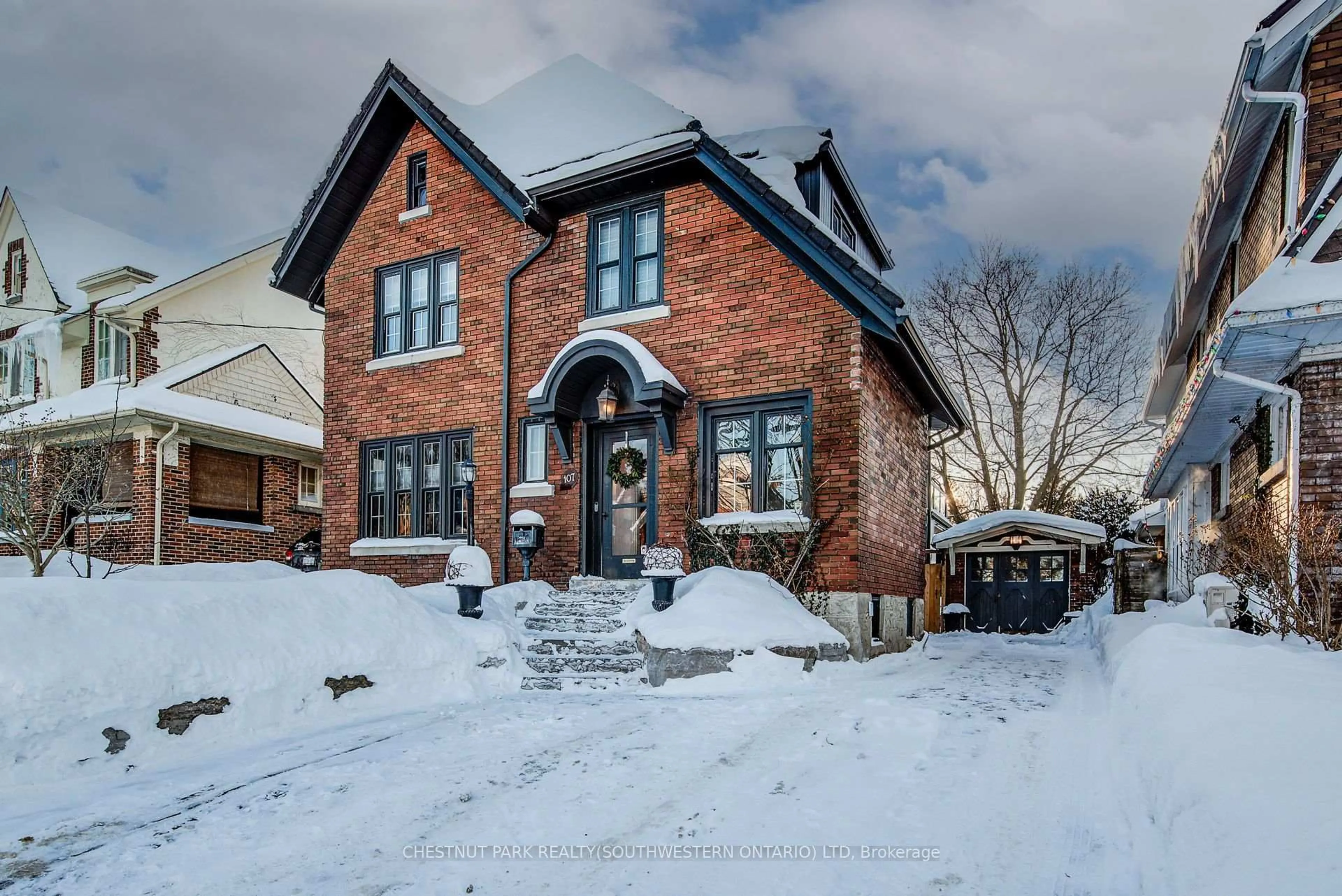 Home with brick exterior material, street for 107 Earl St, Kitchener Ontario N2M 2V8