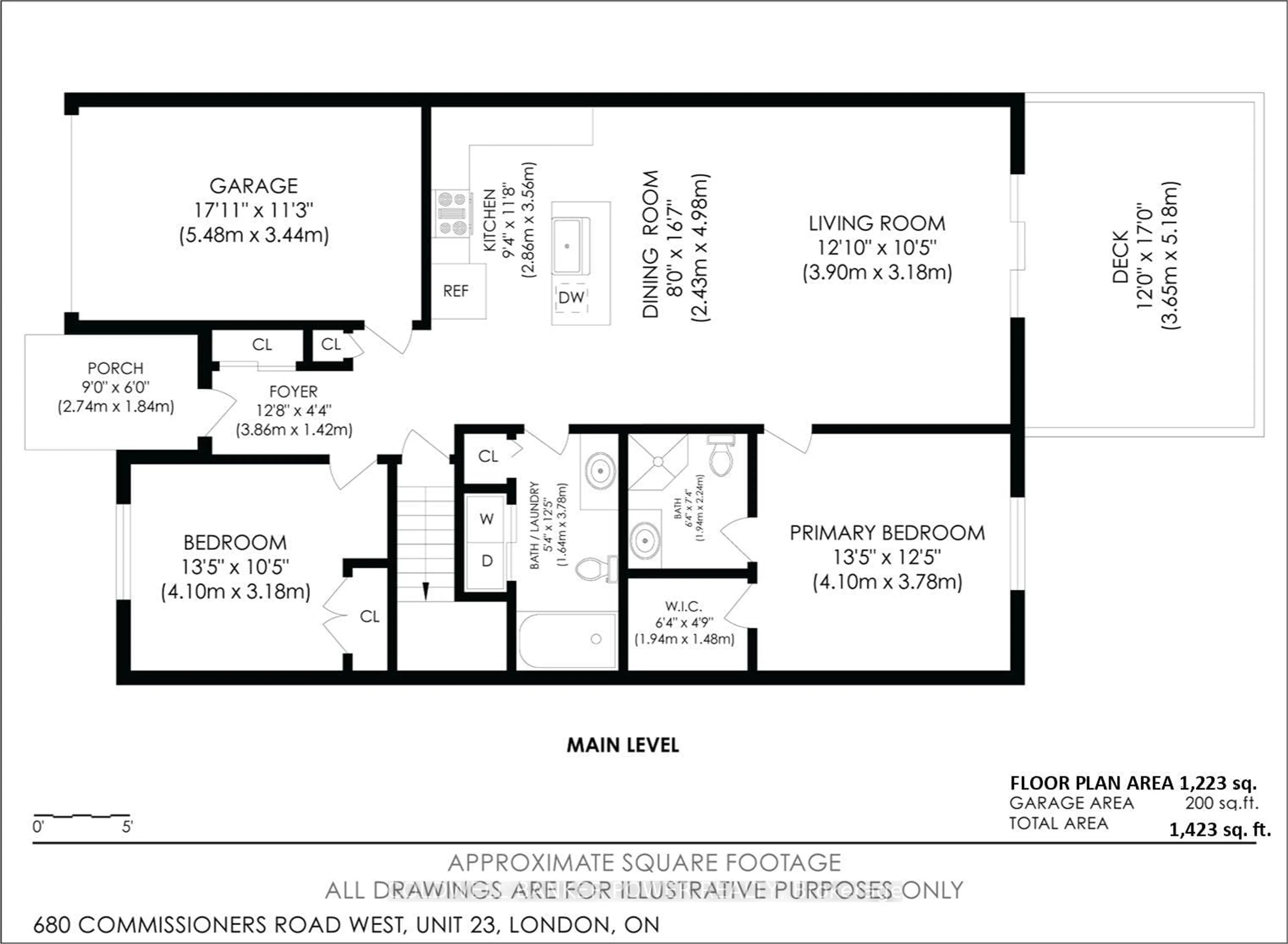 Floor plan for 680 Commissioners Rd #23, London South Ontario N6K 4T8