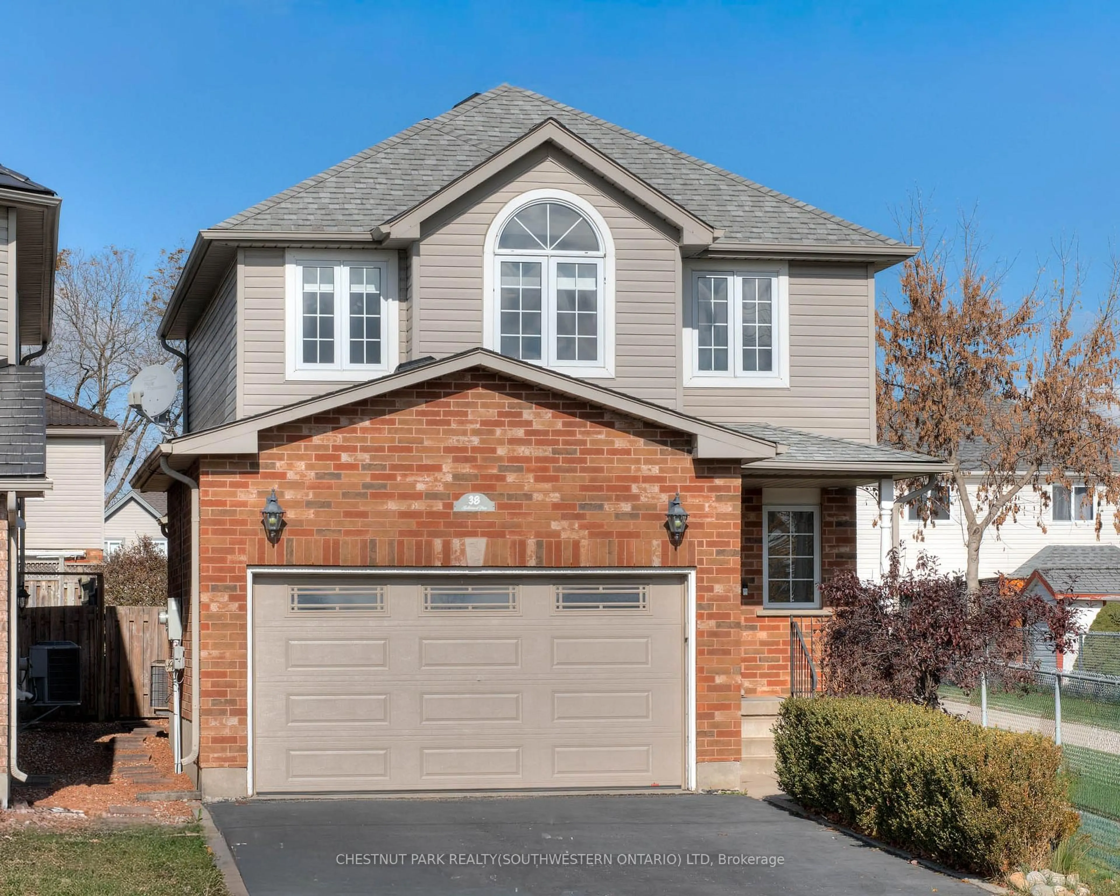 Home with brick exterior material, street for 38 Heatherwood Pl, Kitchener Ontario N2N 3P4