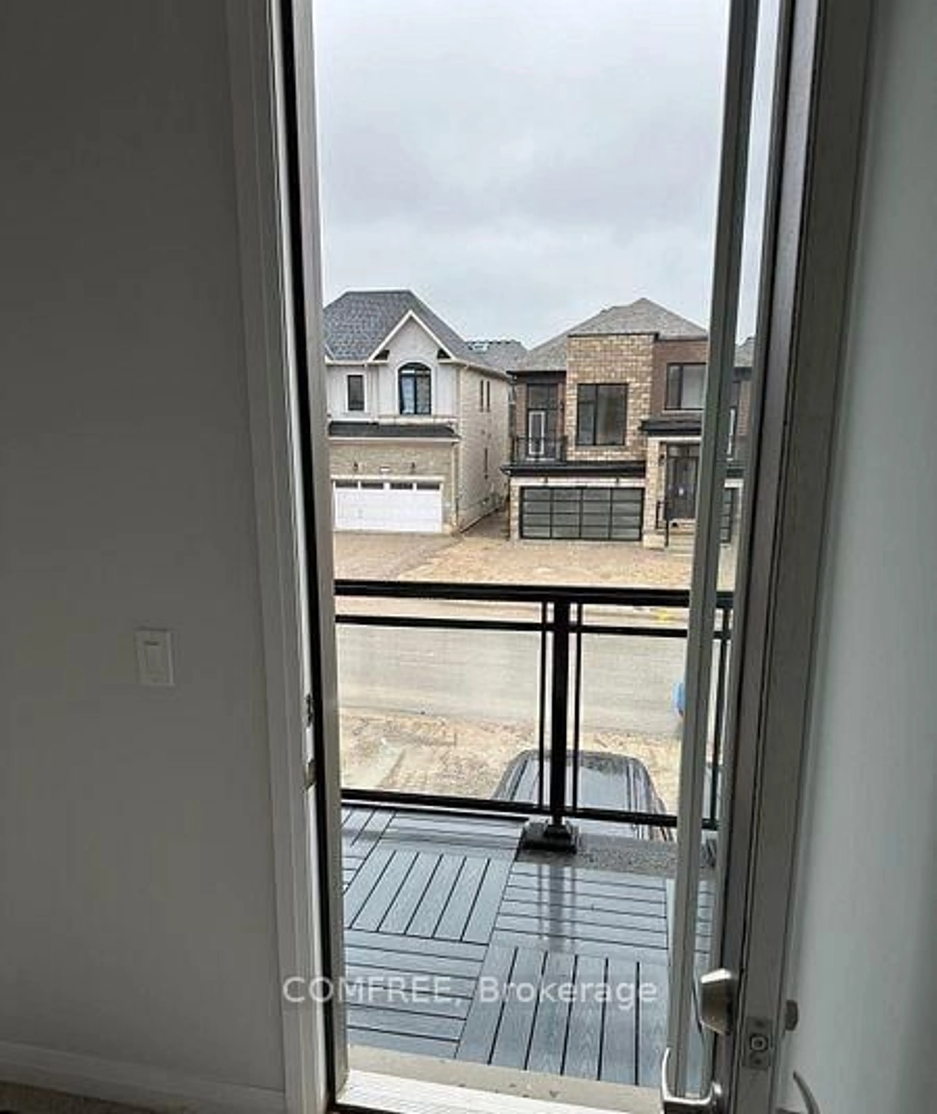 Balcony in the apartment, city buildings view from balcony for 551 Bedi Dr, Woodstock Ontario N4T 0P1