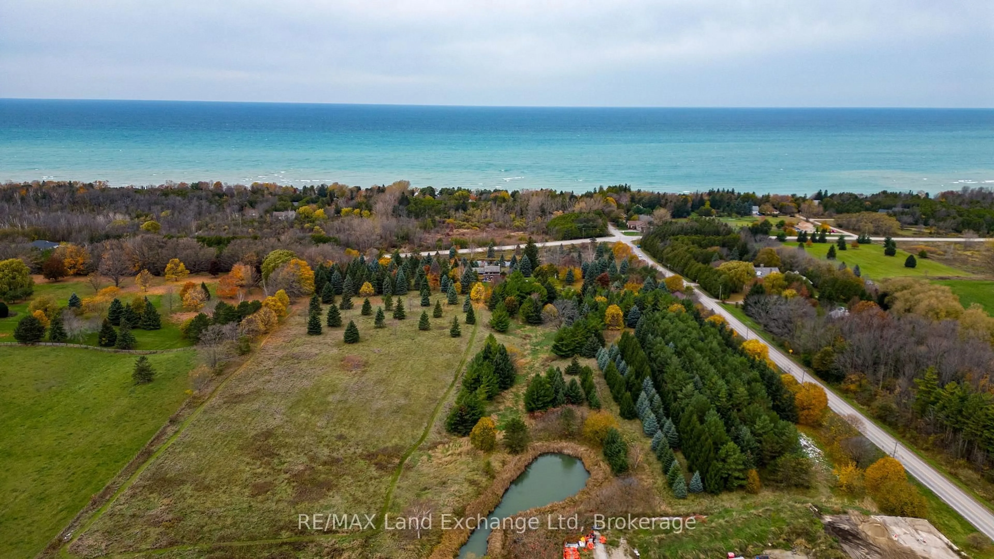 A pic from outside/outdoor area/front of a property/back of a property/a pic from drone, water/lake/river/ocean view for 1597 Concession 5 Rd, Kincardine Ontario N2Z 1H1