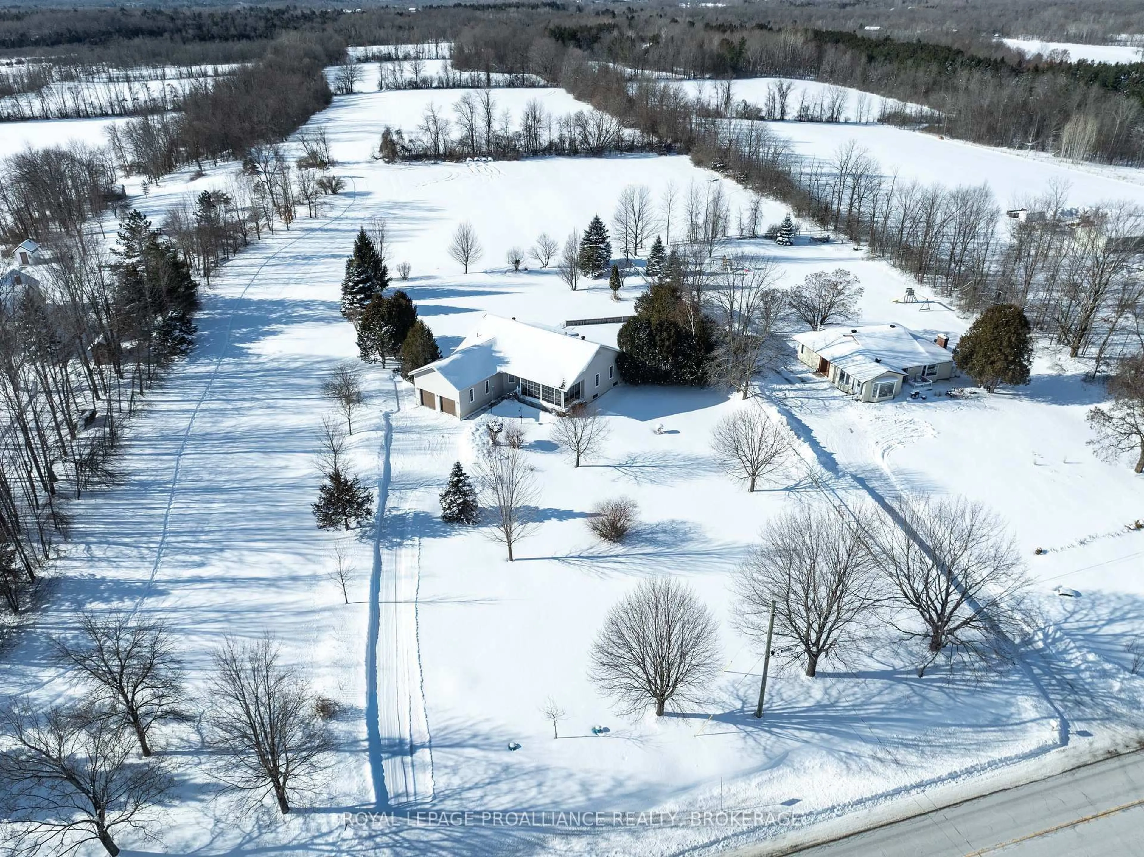 A pic from outside/outdoor area/front of a property/back of a property/a pic from drone, street for 9727 Highway 42, Rideau Lakes Ontario K0G 1X0