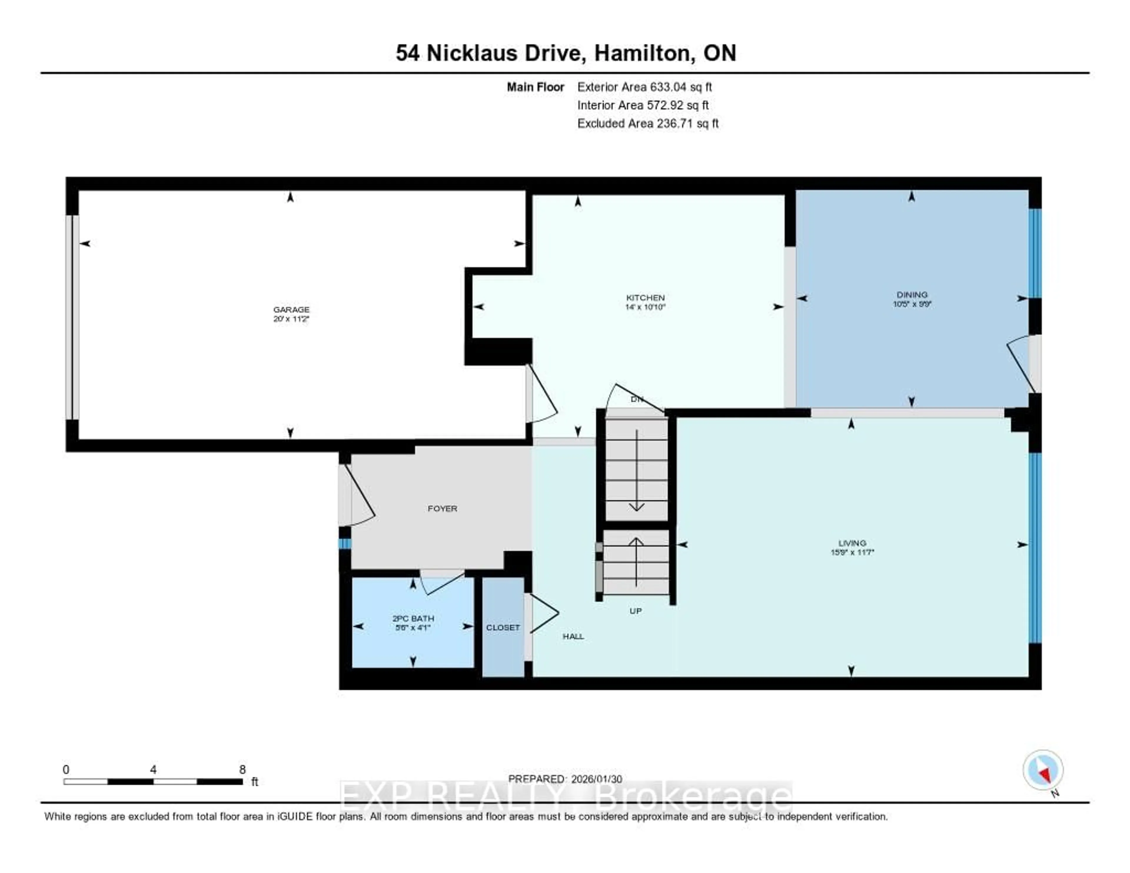 Floor plan for 54 Nicklaus Dr, Hamilton Ontario L8K 6H3