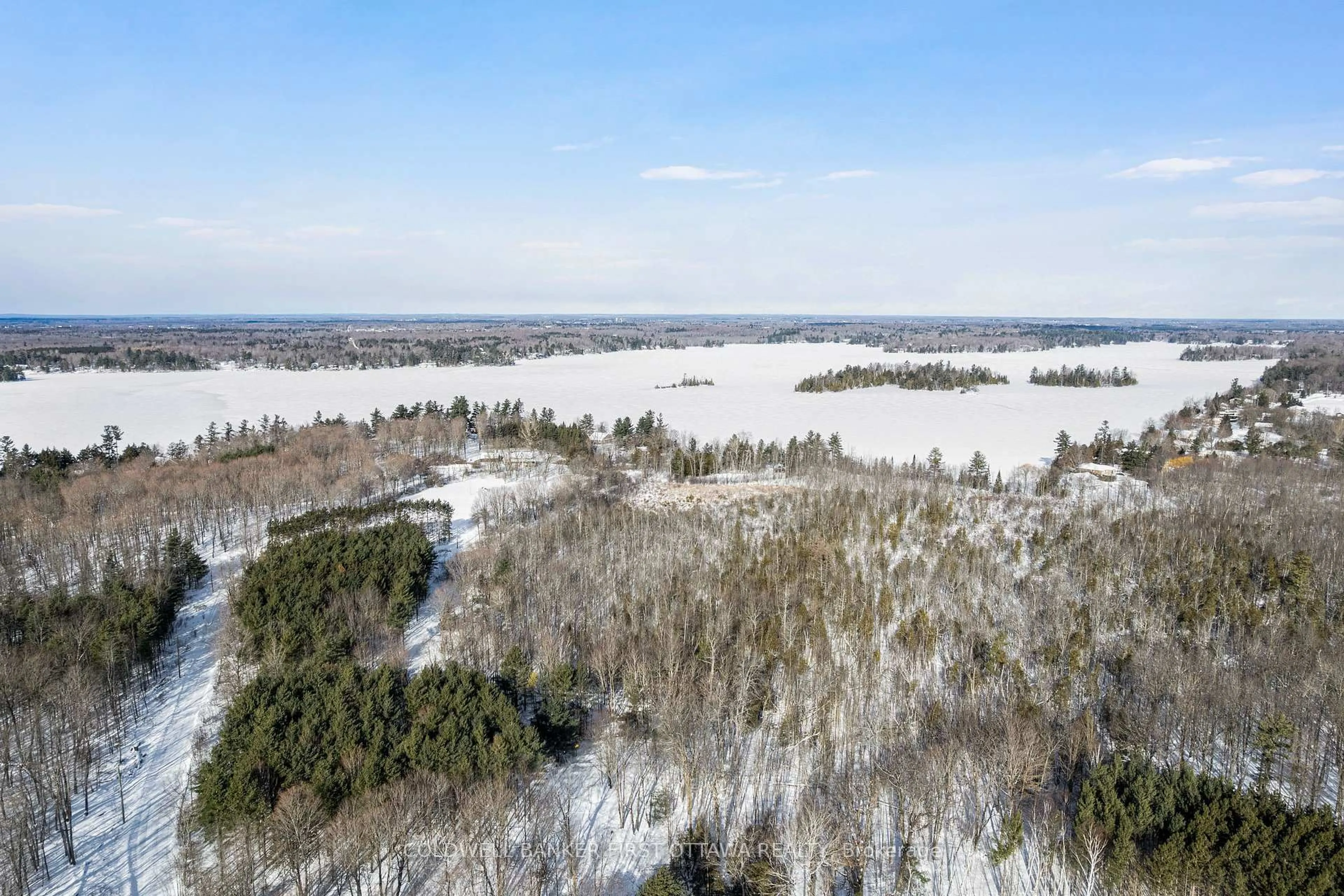 A pic from outside/outdoor area/front of a property/back of a property/a pic from drone, water/lake/river/ocean view for 155 Maplebush Tr, Perth Ontario K7H 3C7