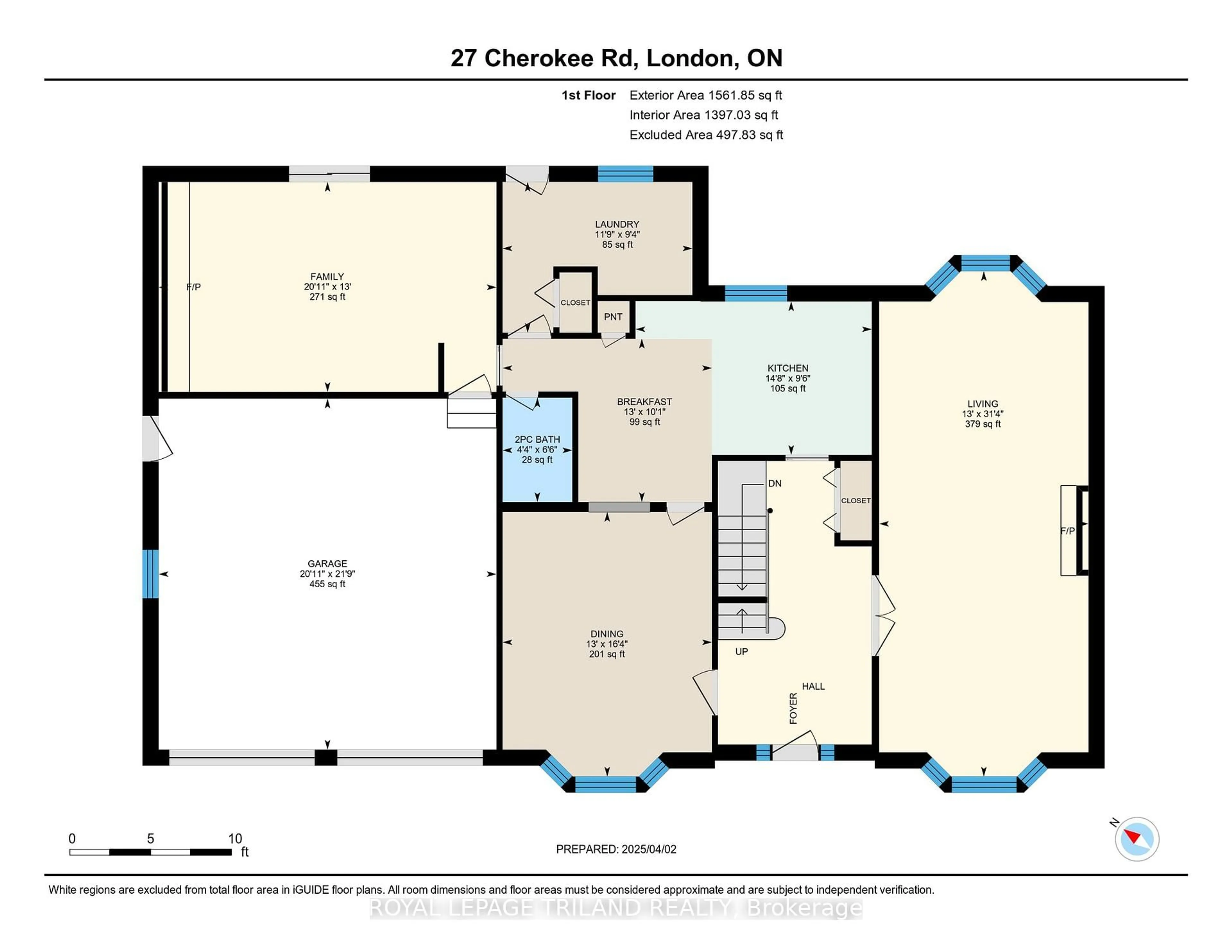 Floor plan for 27 Cherokee Rd, London North Ontario N6G 2N7