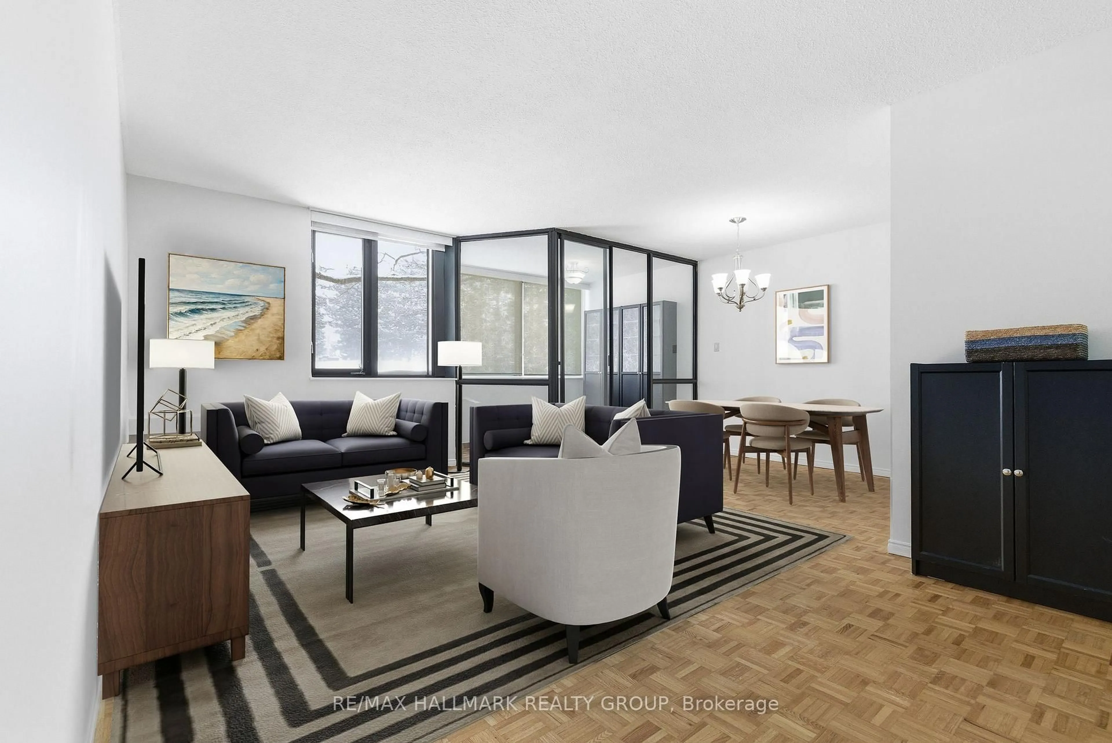 Living room with furniture, unknown for 2871 Richmond Rd #411, Ottawa Ontario K2B 8M5