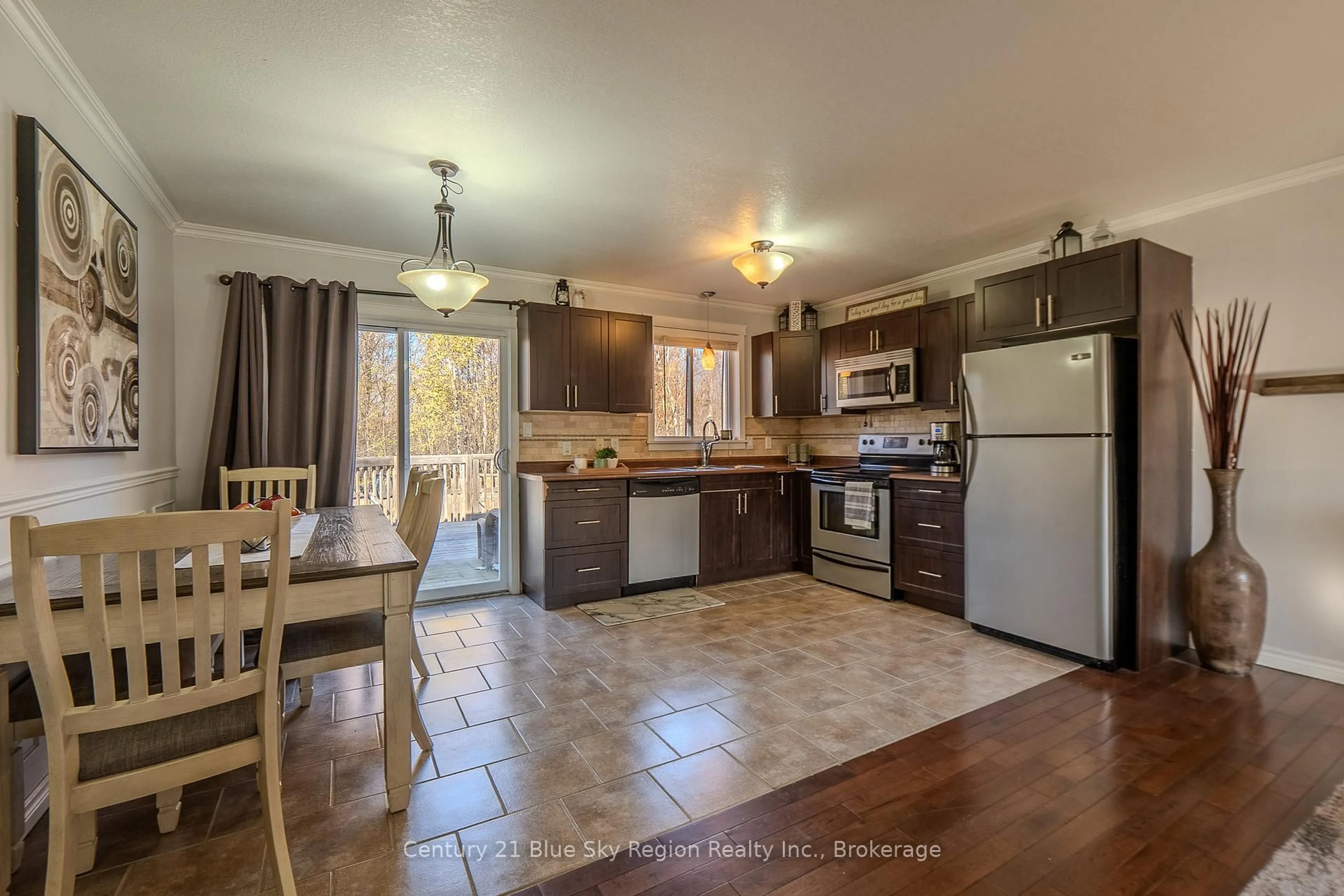 Open concept kitchen, ceramic/tile floor for 557 Demers St, West Nipissing Ontario P2B 0A1