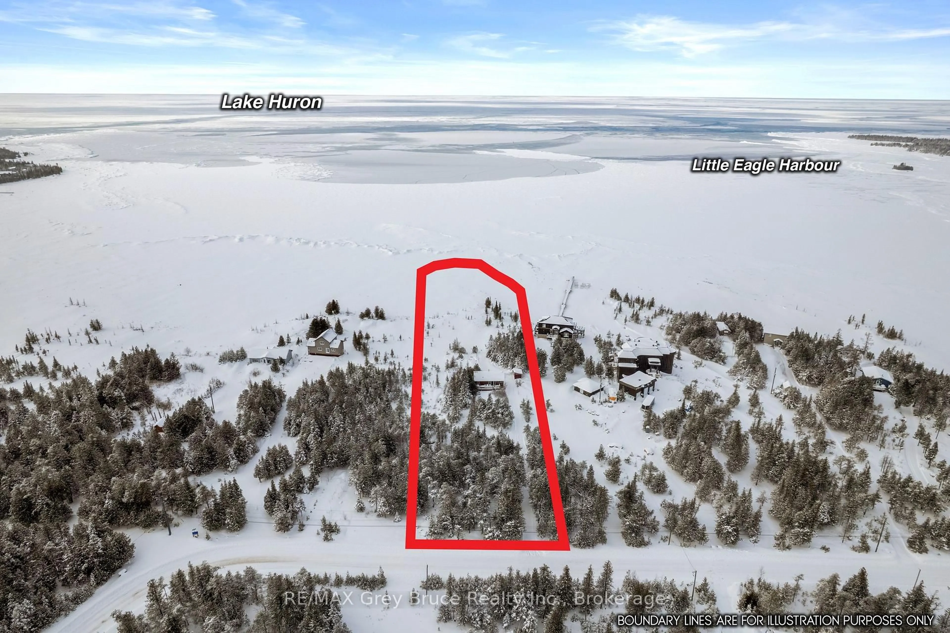 A pic from outside/outdoor area/front of a property/back of a property/a pic from drone, water/lake/river/ocean view for 798 Dorcas Bay Rd, Northern Bruce Peninsula Ontario N0H 2R0