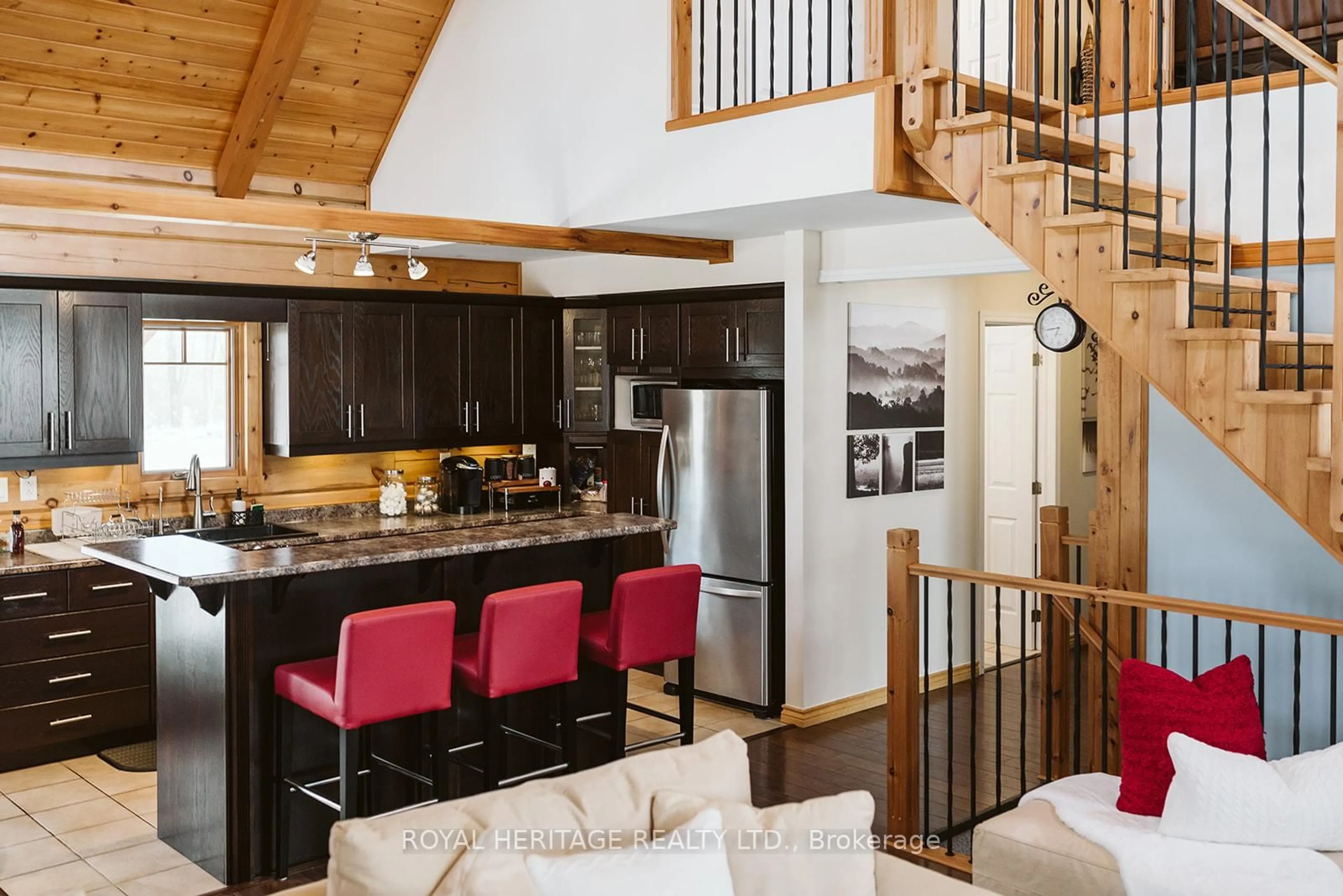 Open concept kitchen, wood/laminate floor for 79 Quinlan Rd, Madoc Ontario K0K 2K0