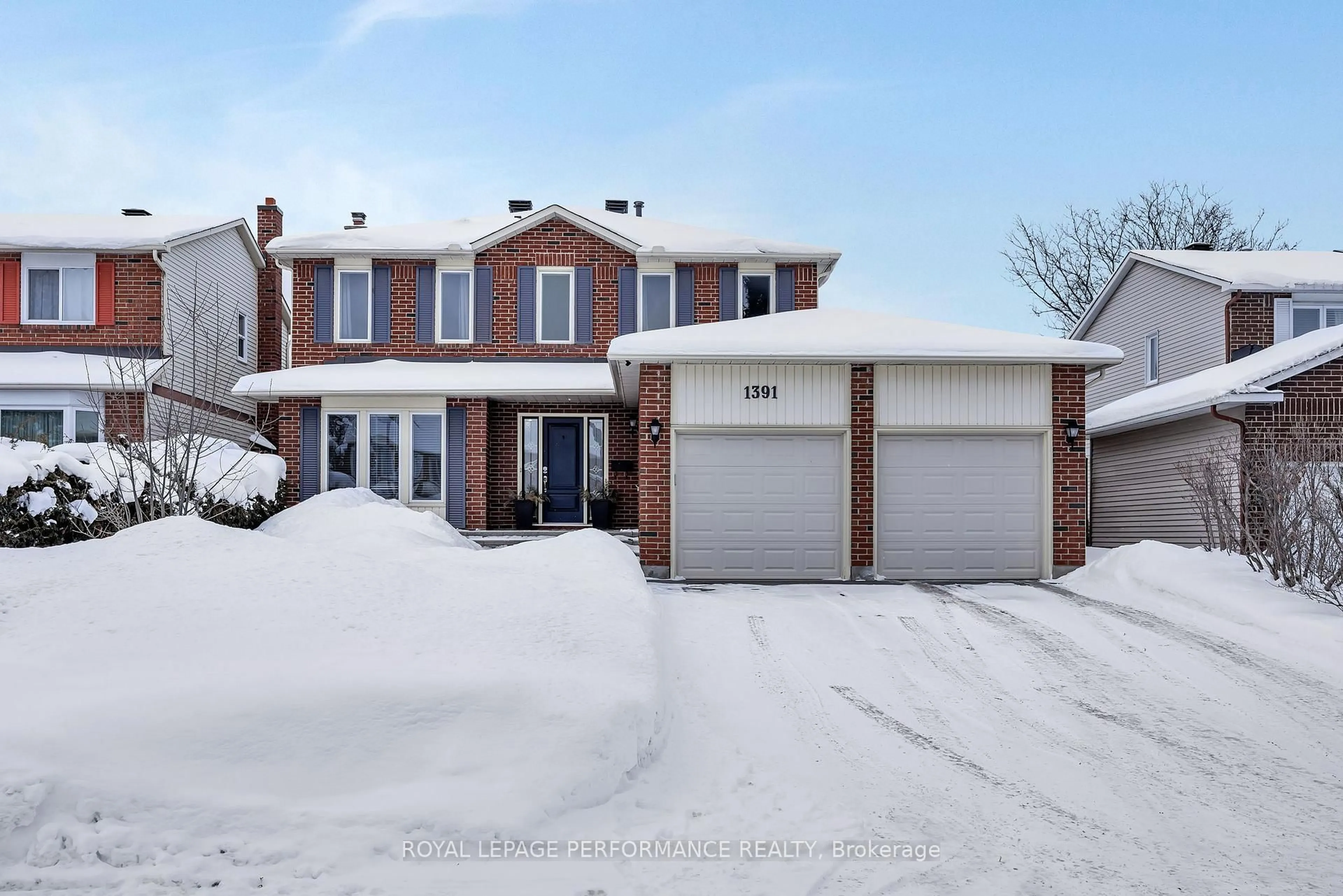 Home with brick exterior material, street for 1391 Mountainside Cres, Orleans Ontario K1E 3H6