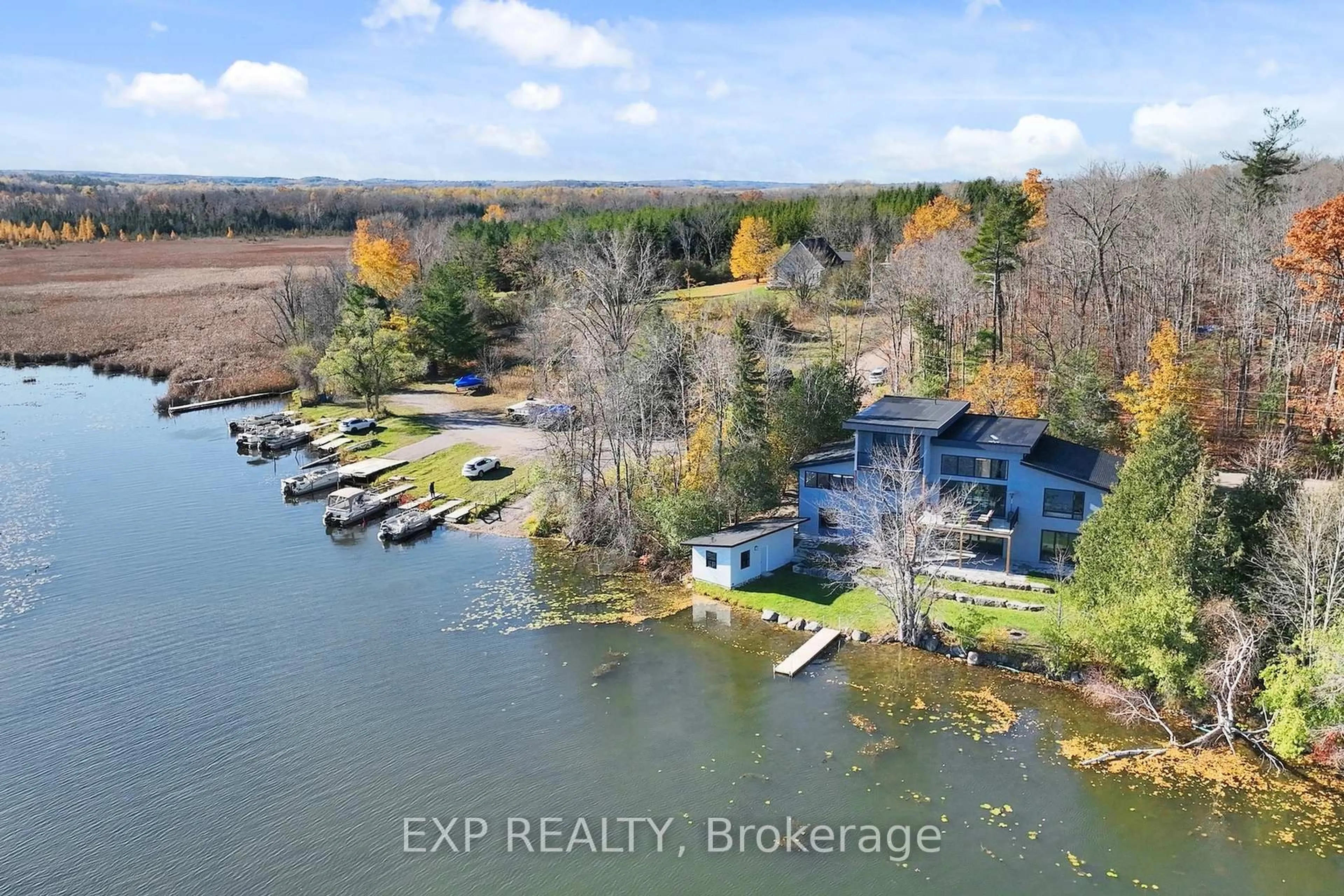 A pic from outside/outdoor area/front of a property/back of a property/a pic from drone, water/lake/river/ocean view for 1- 190 Ingham Rd, Alnwick/Haldimand Ontario K0K 2X0