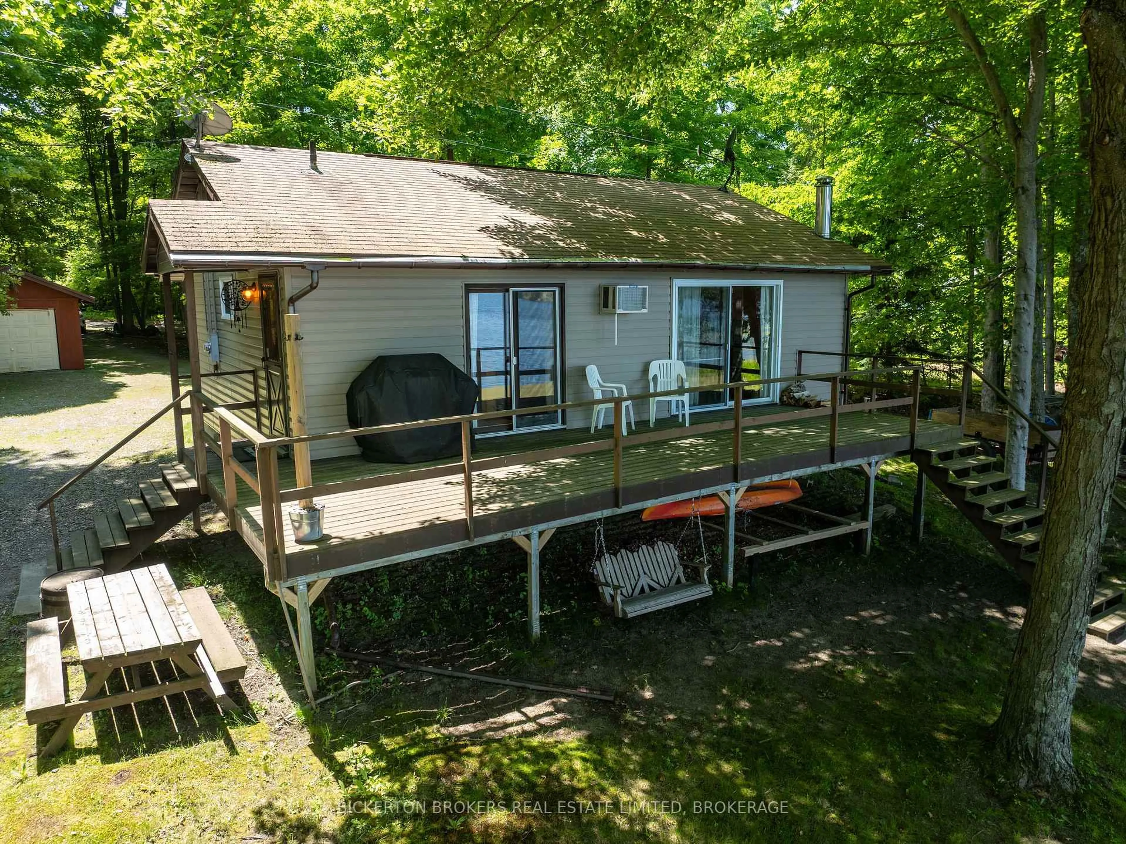 A pic from outside/outdoor area/front of a property/back of a property/a pic from drone, water/lake/river/ocean view for 375 Cedar Sands Roadway Rd, Rideau Lakes Ontario K0E 1N0
