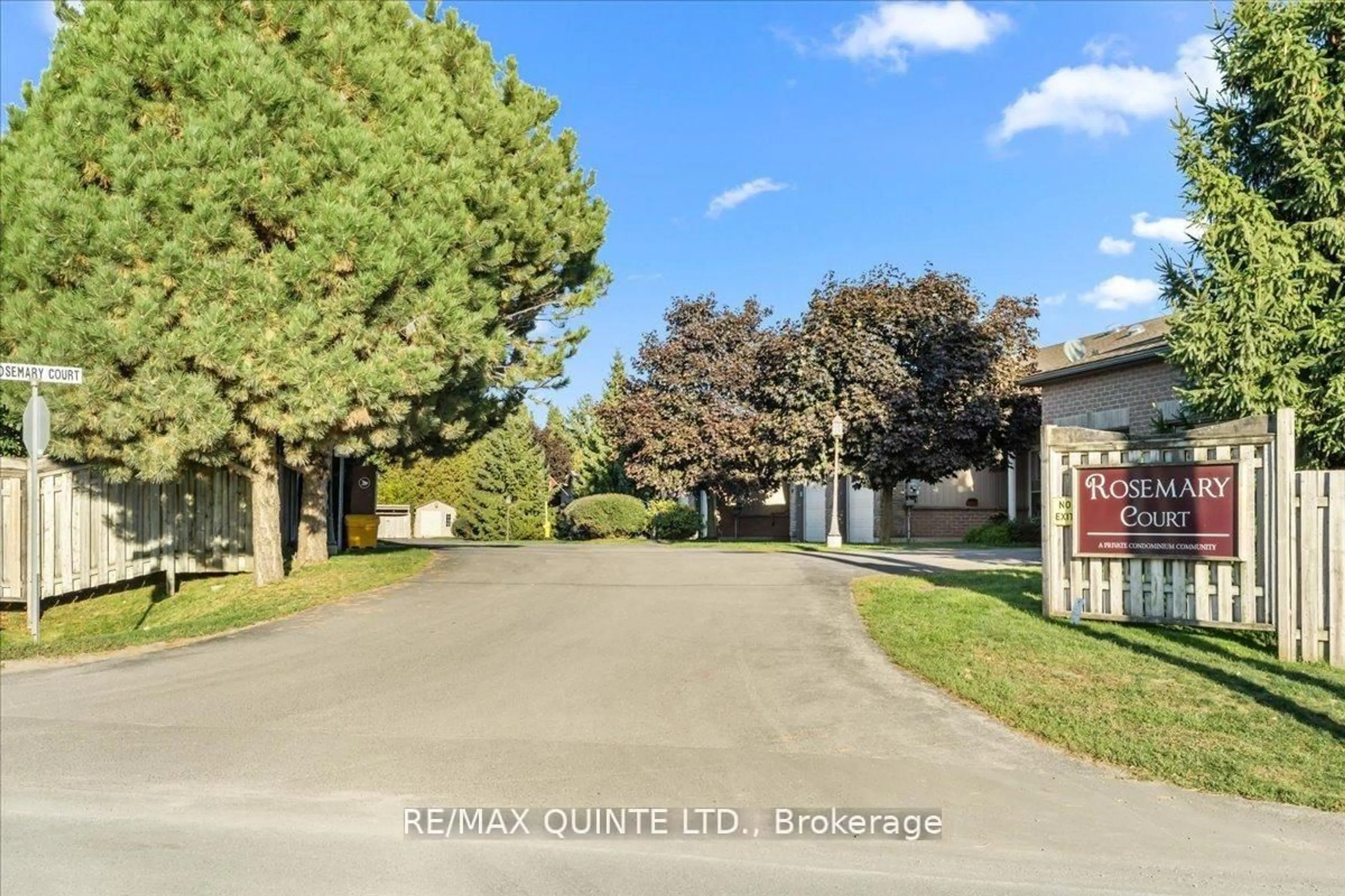 A pic from outside/outdoor area/front of a property/back of a property/a pic from drone, street for 1 Rosemary Crt #23, Prince Edward County Ontario K0K 2T0