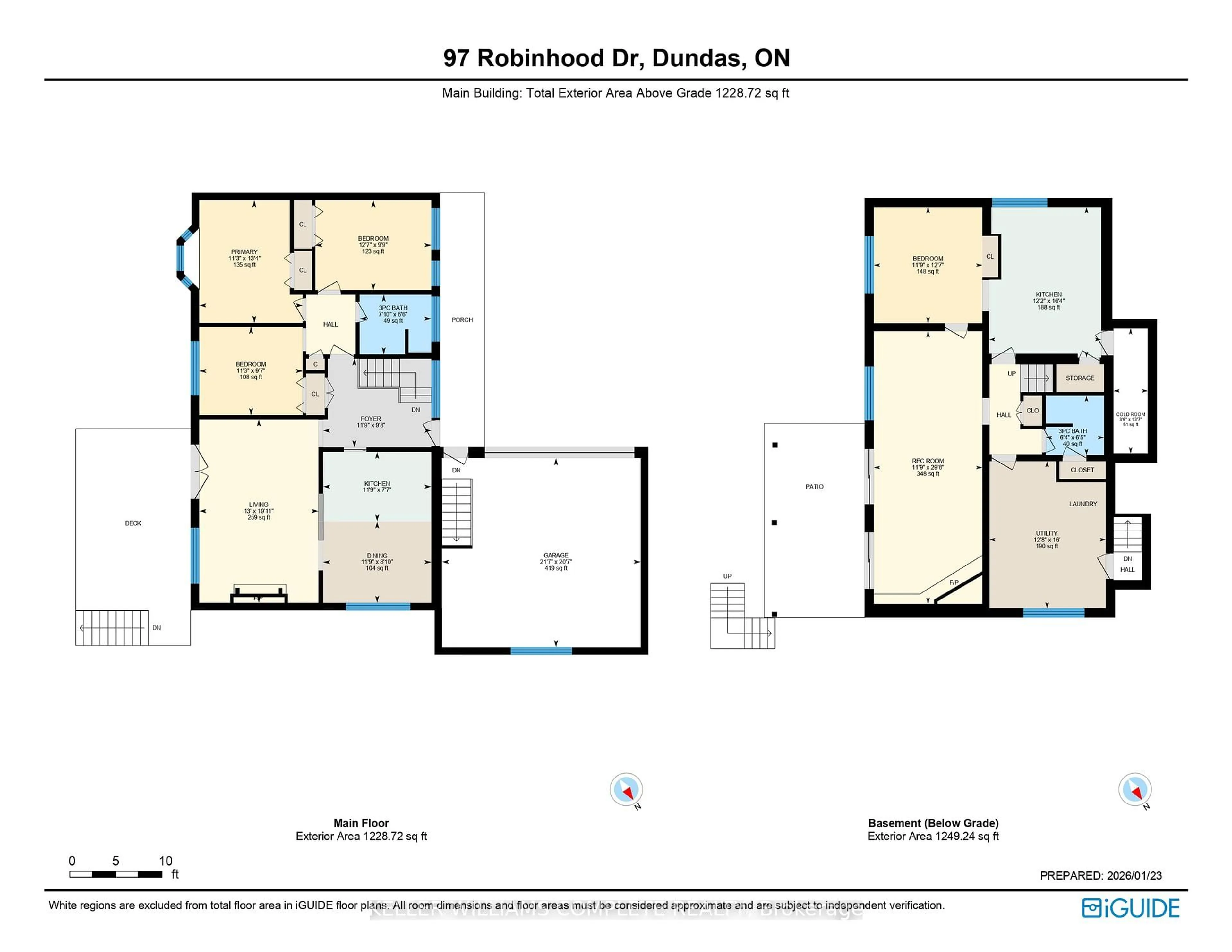 Floor plan for 97 Robinhood Dr, Hamilton Ontario L9H 4G2