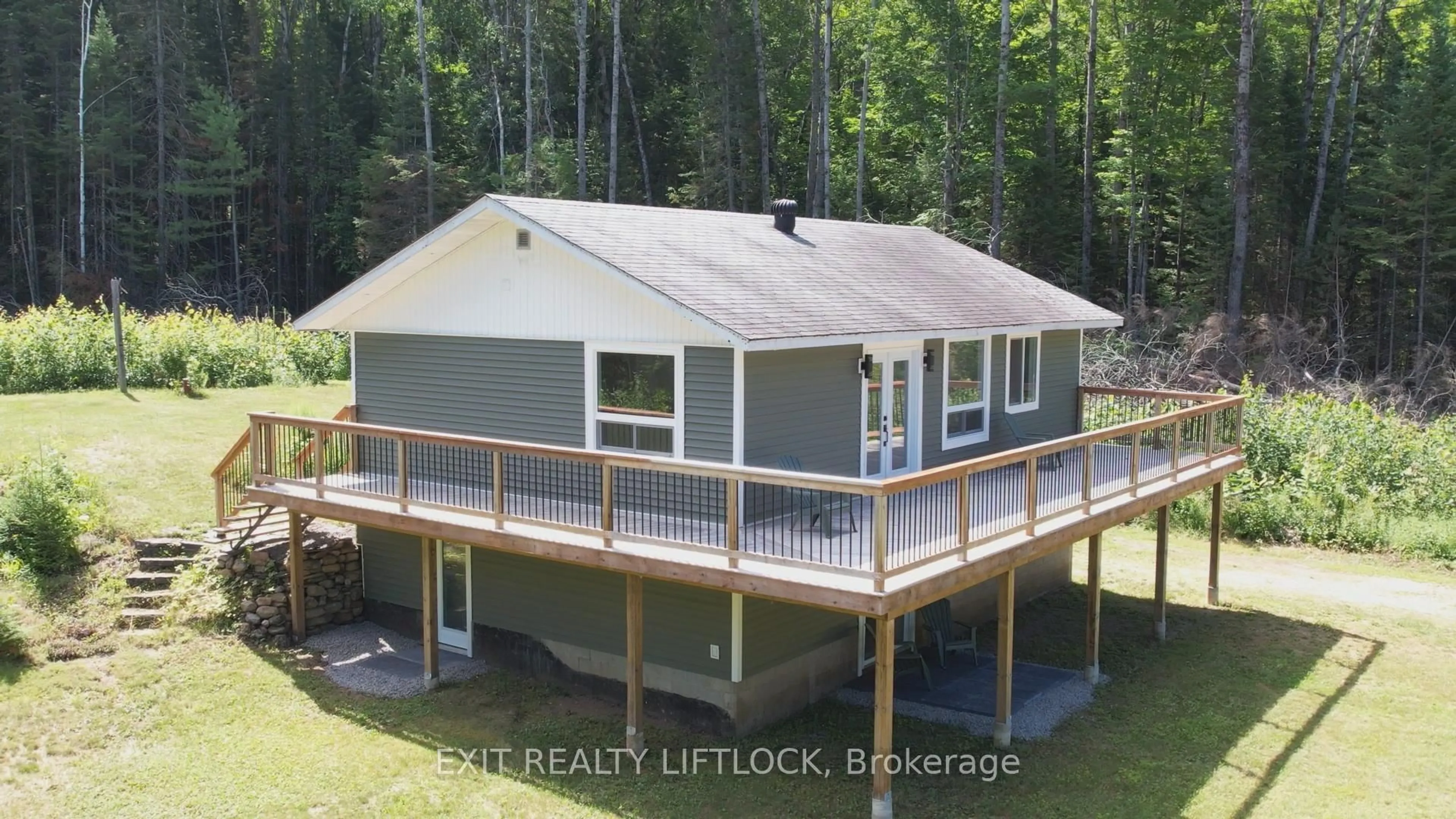 A pic from outside/outdoor area/front of a property/back of a property/a pic from drone, water/lake/river/ocean view for 868 Addington Rd, Quadeville Ontario K0J 2G0