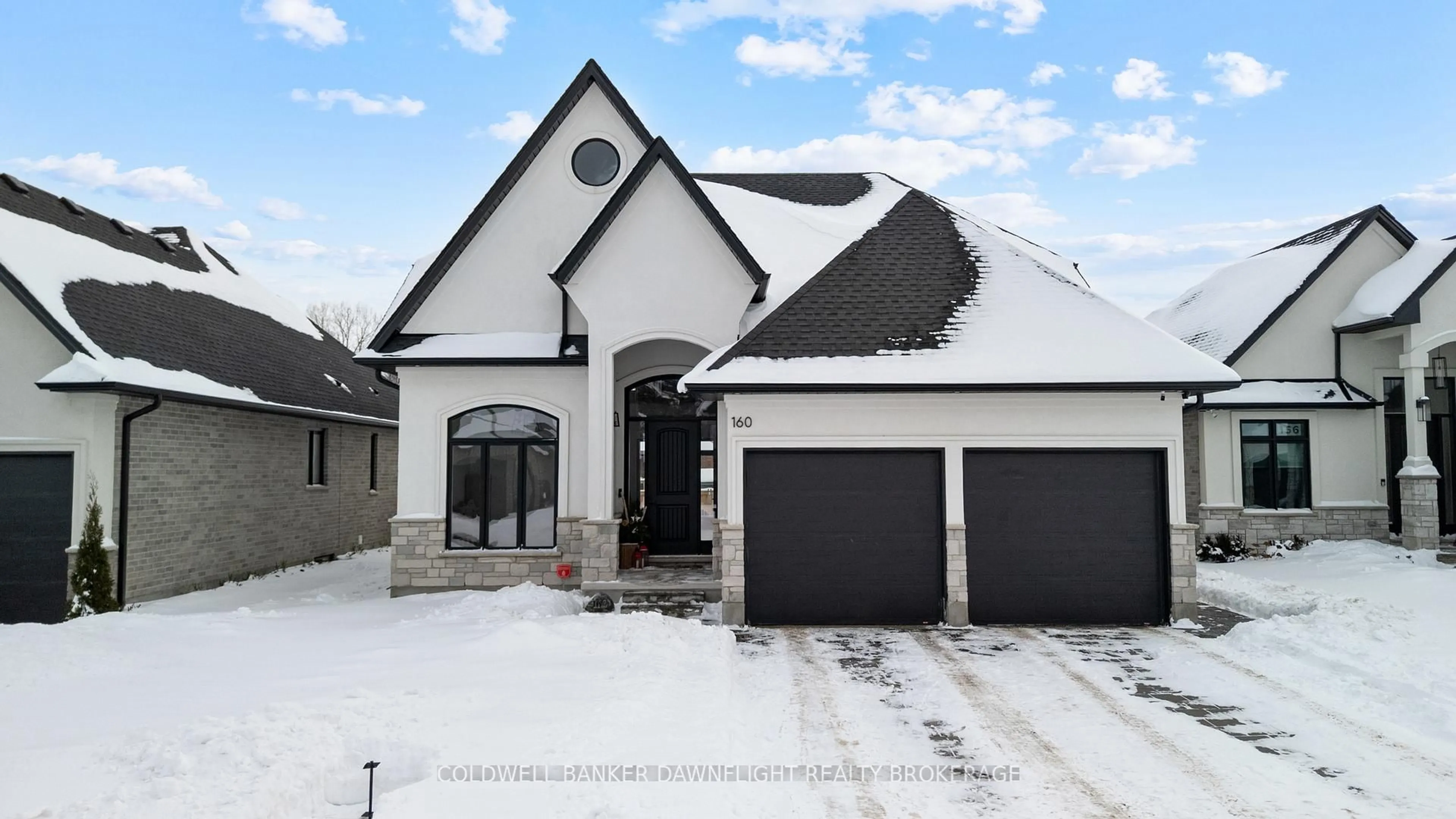 Home with vinyl exterior material, street for 160 Foxborough Pl, Thames Centre Ontario N0M 2P0