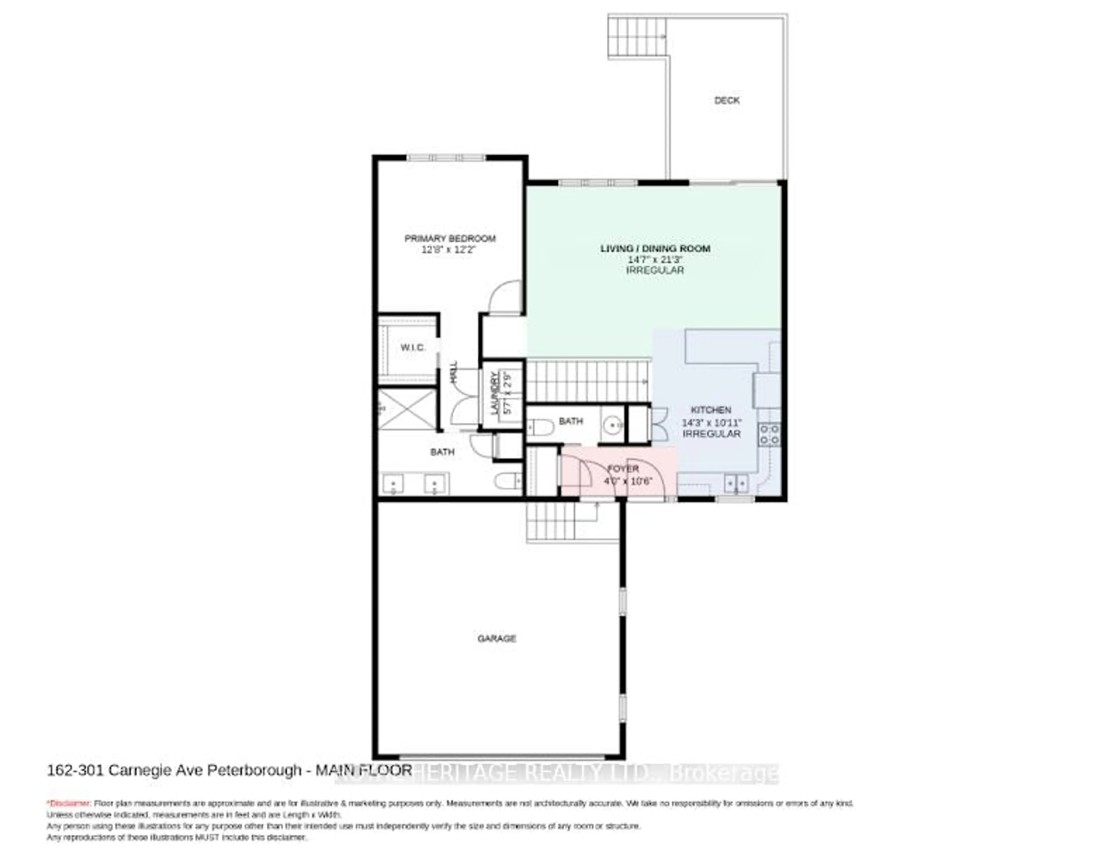 Floor plan for 301 Carnegie Ave #162, Peterborough Ontario K9L 1G9