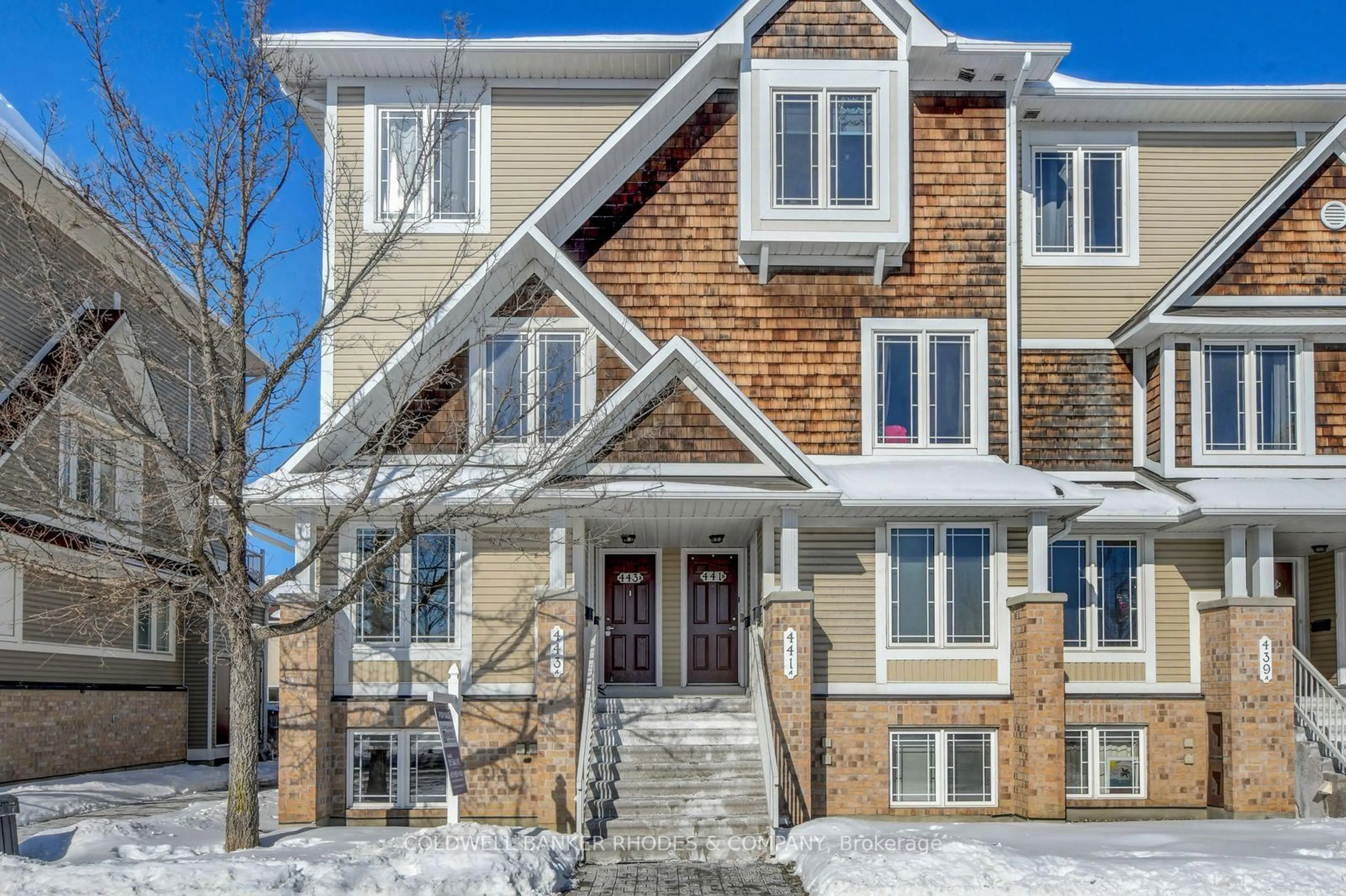 Home with brick exterior material, street for 443 Chapman Mills Dr #24, Ottawa Ontario K2J 5P4