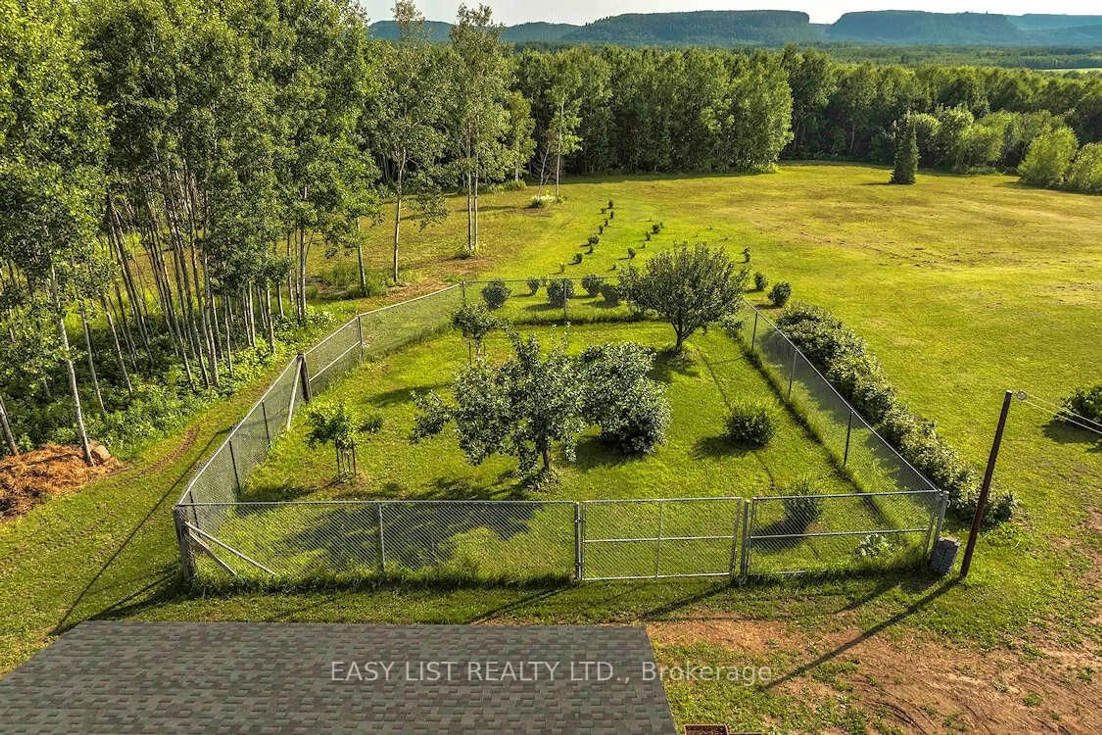 A pic from outside/outdoor area/front of a property/back of a property/a pic from drone, forest/trees view for 608 Copper Cliff Rd, Neebing Ontario P7L 0B7