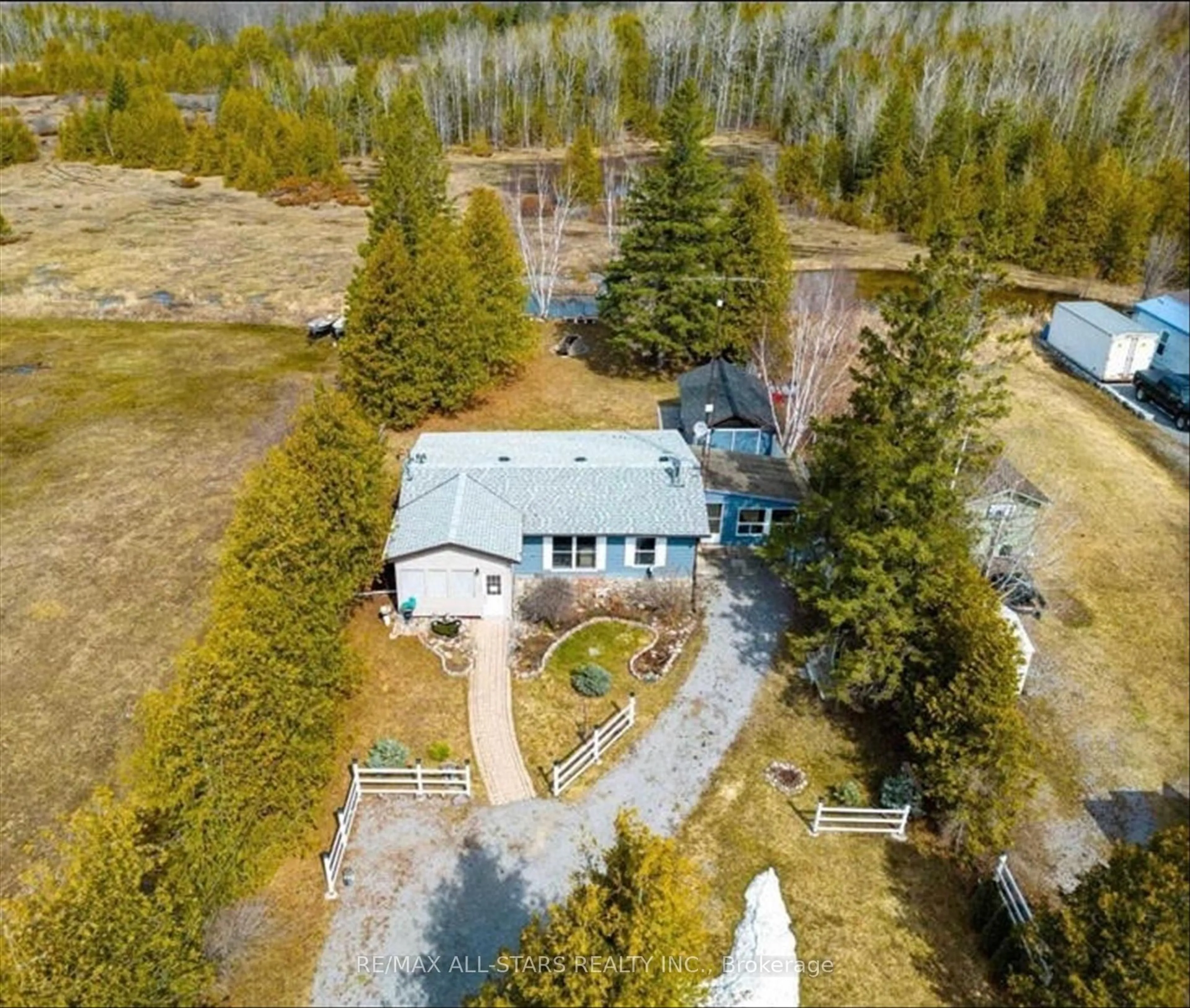 A pic from outside/outdoor area/front of a property/back of a property/a pic from drone, unknown for 220 McGuire Beach Rd, Kawartha Lakes Ontario K0M 2B0
