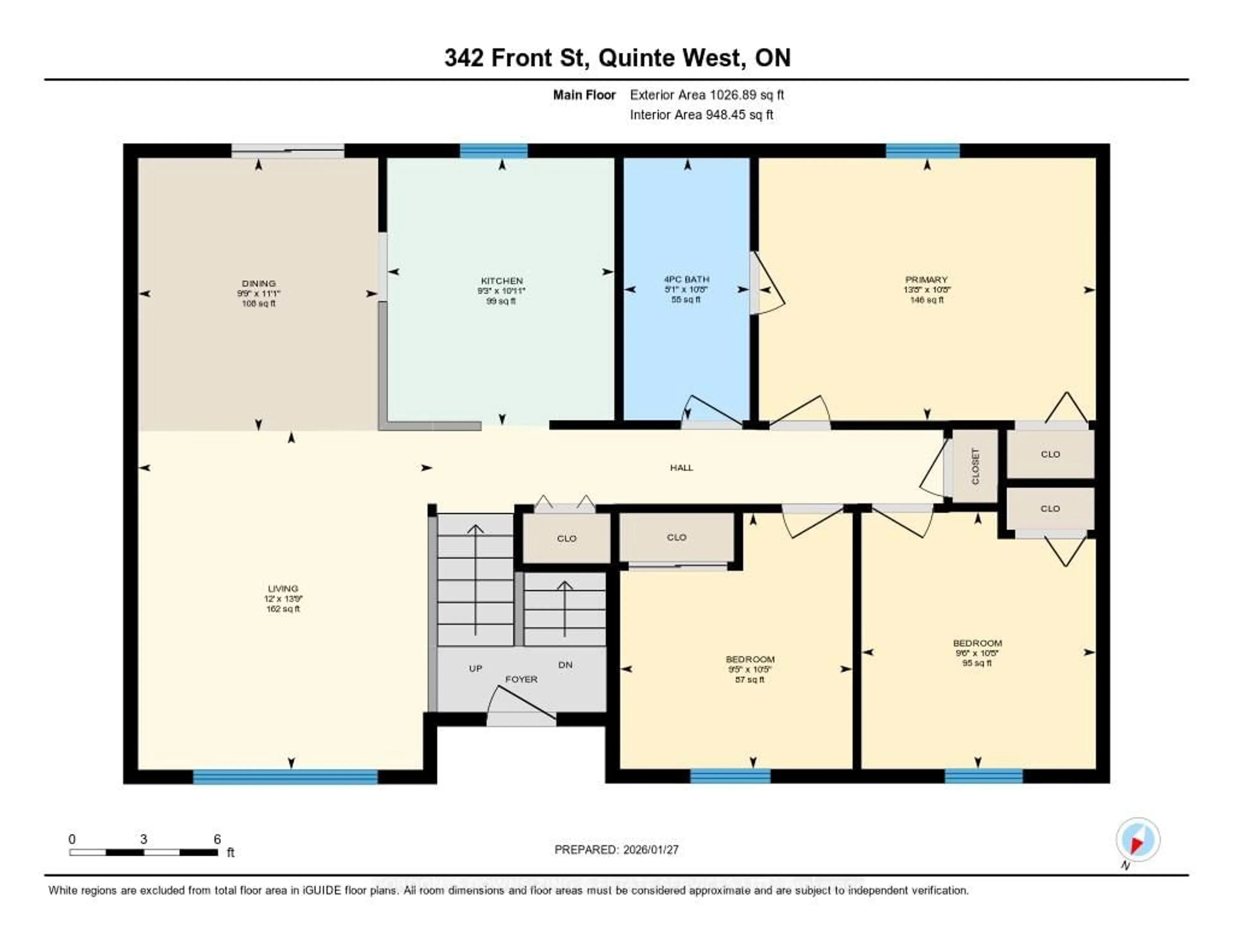 Floor plan for 342 Front St, Quinte West Ontario K8V 4P5