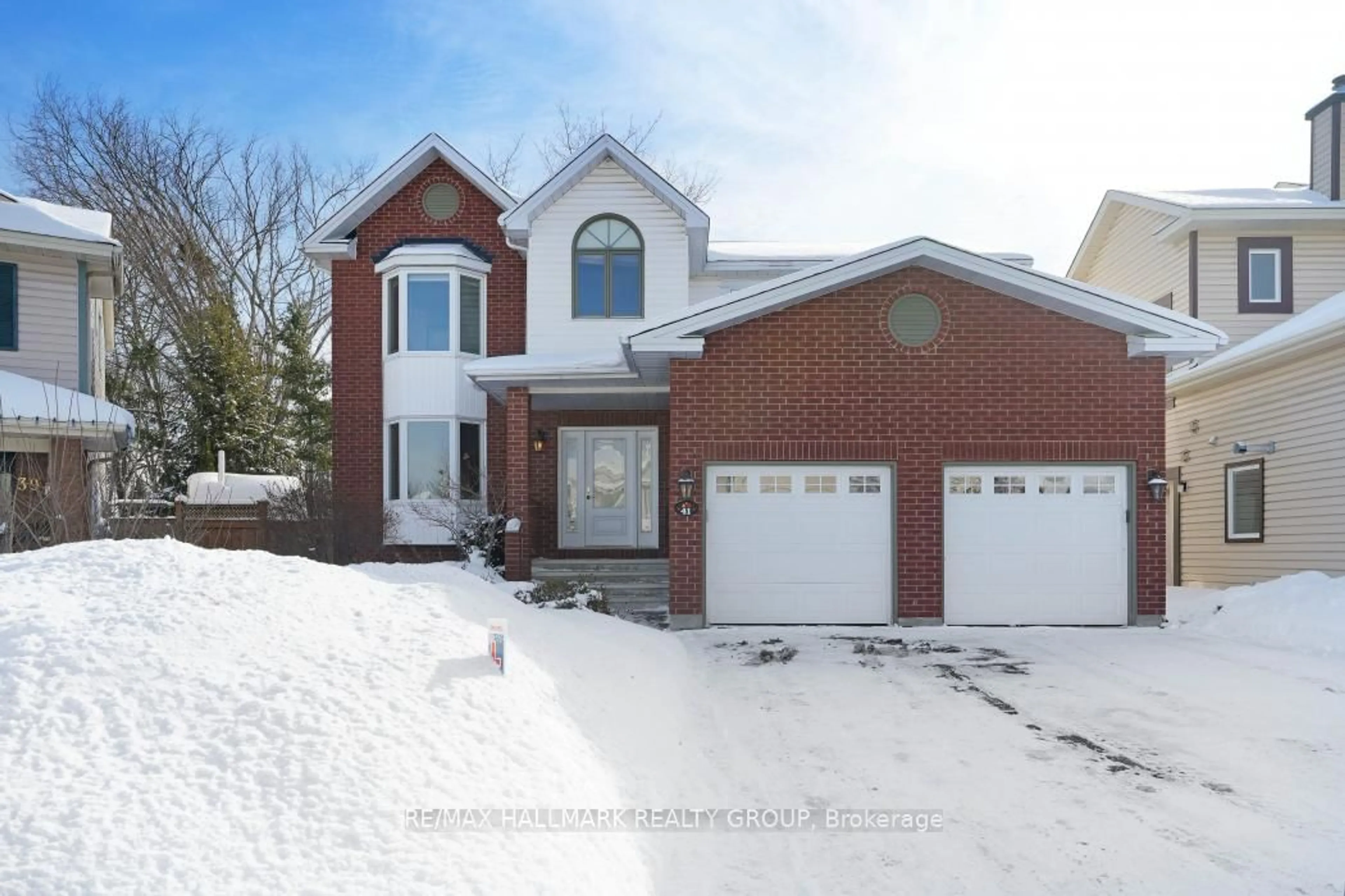 Home with brick exterior material, street for 41 Bramblegrove Cres, Ottawa Ontario K1T 3G2