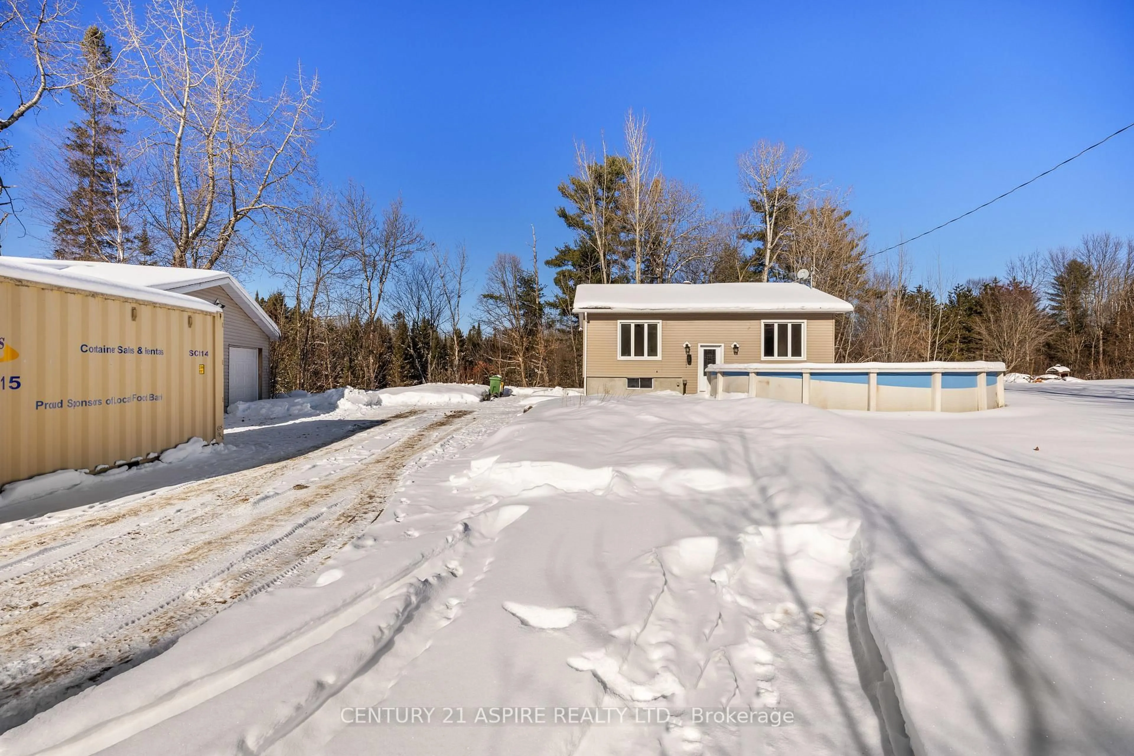 A pic from outside/outdoor area/front of a property/back of a property/a pic from drone, street for 84 Sandy Beach Rd, Pembroke Ontario K8A 6W8