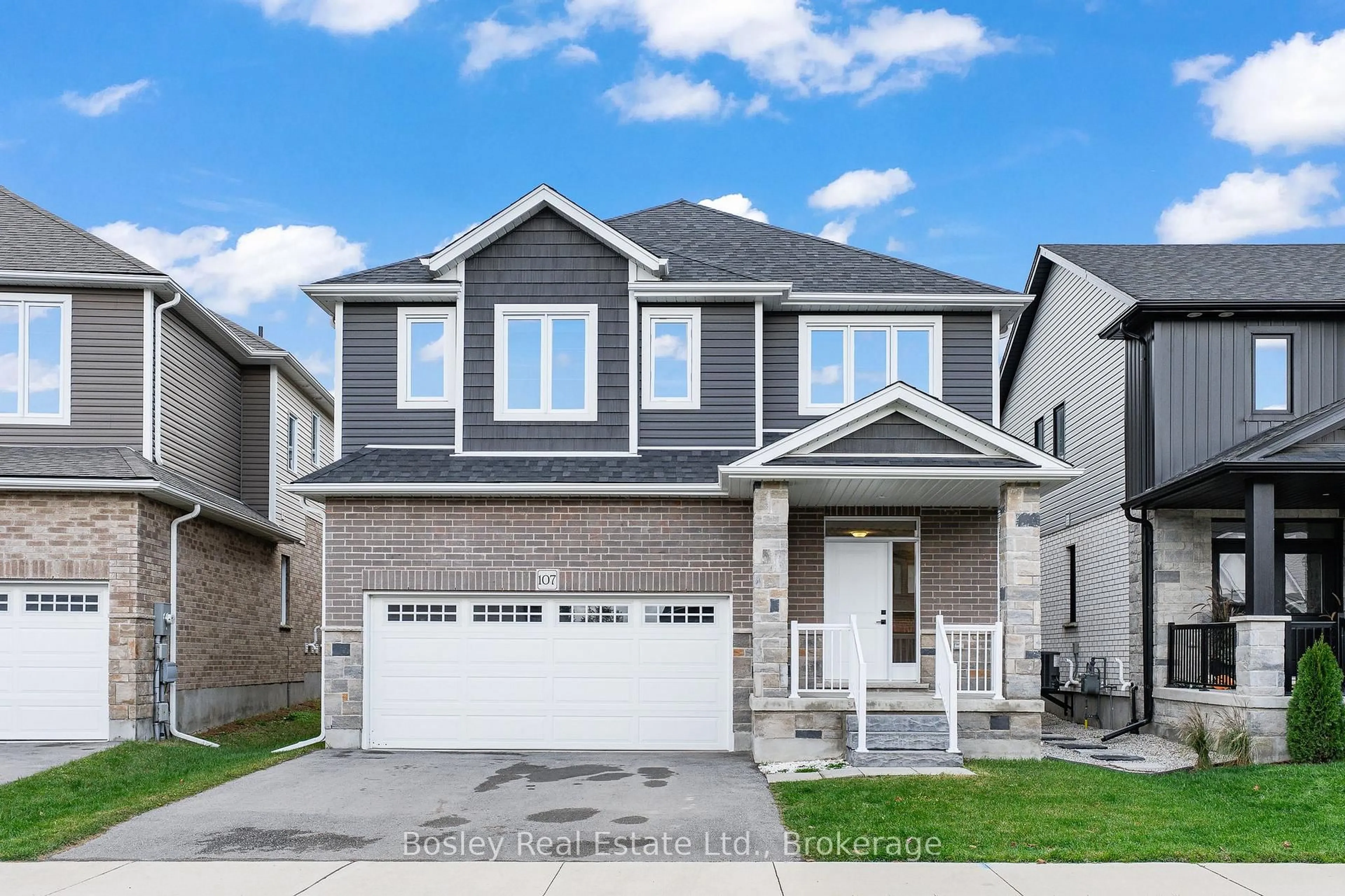 Home with vinyl exterior material, street for 107 Harrison St, Centre Wellington Ontario N0B 1S0