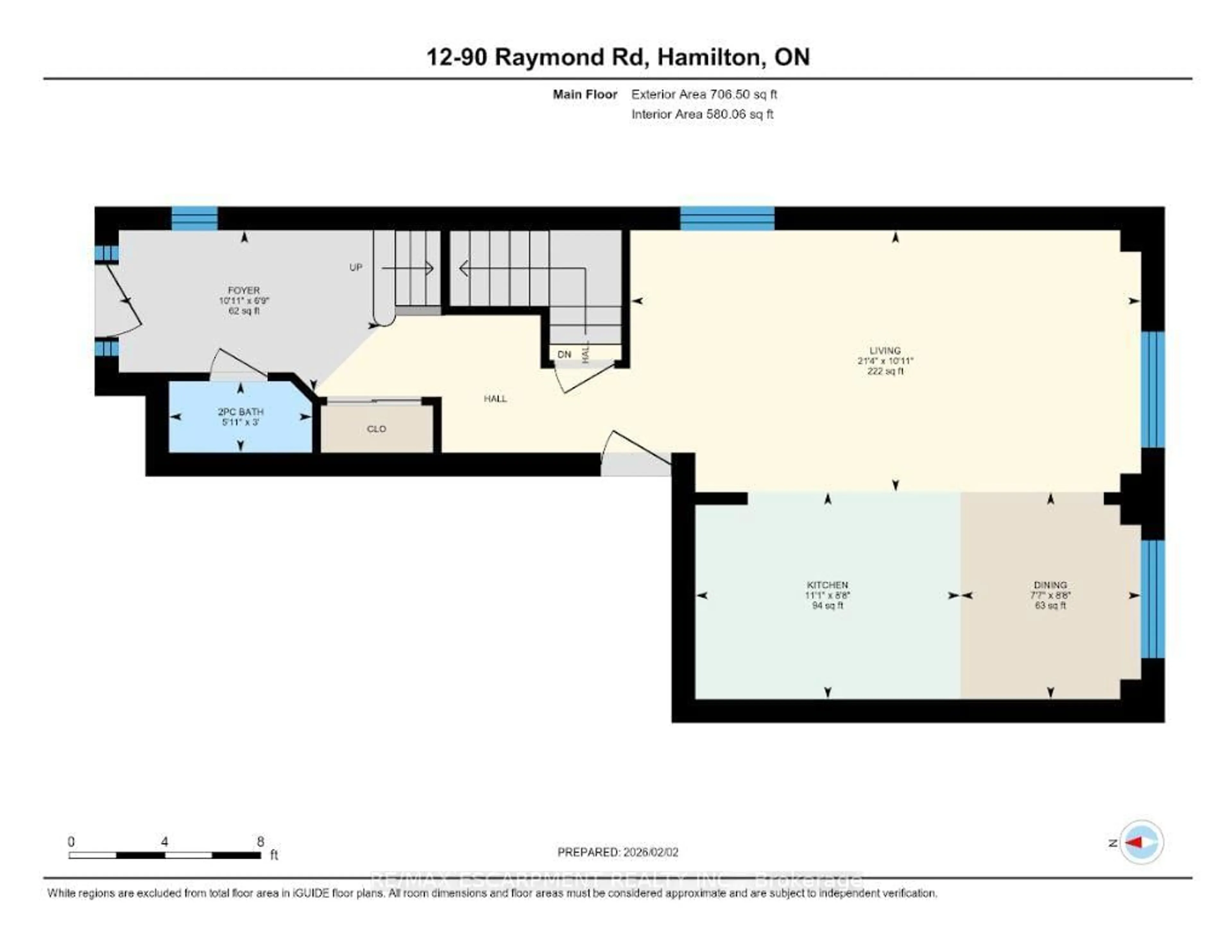 Floor plan for 90 RAYMOND Rd #12, Hamilton Ontario L9K 0J6