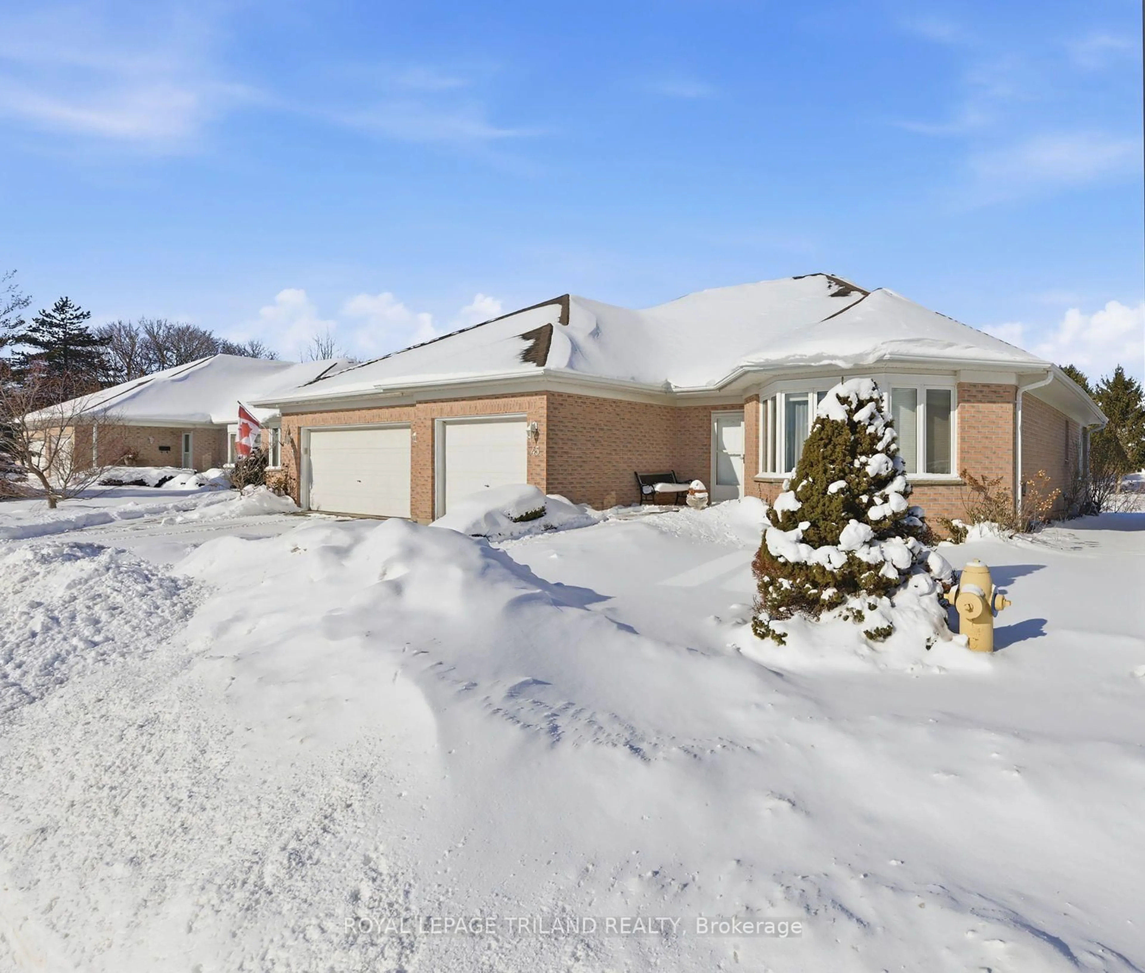 A pic from outside/outdoor area/front of a property/back of a property/a pic from drone, street for 45 ILDERBROOK Circ, Middlesex Centre Ontario N0M 2A0