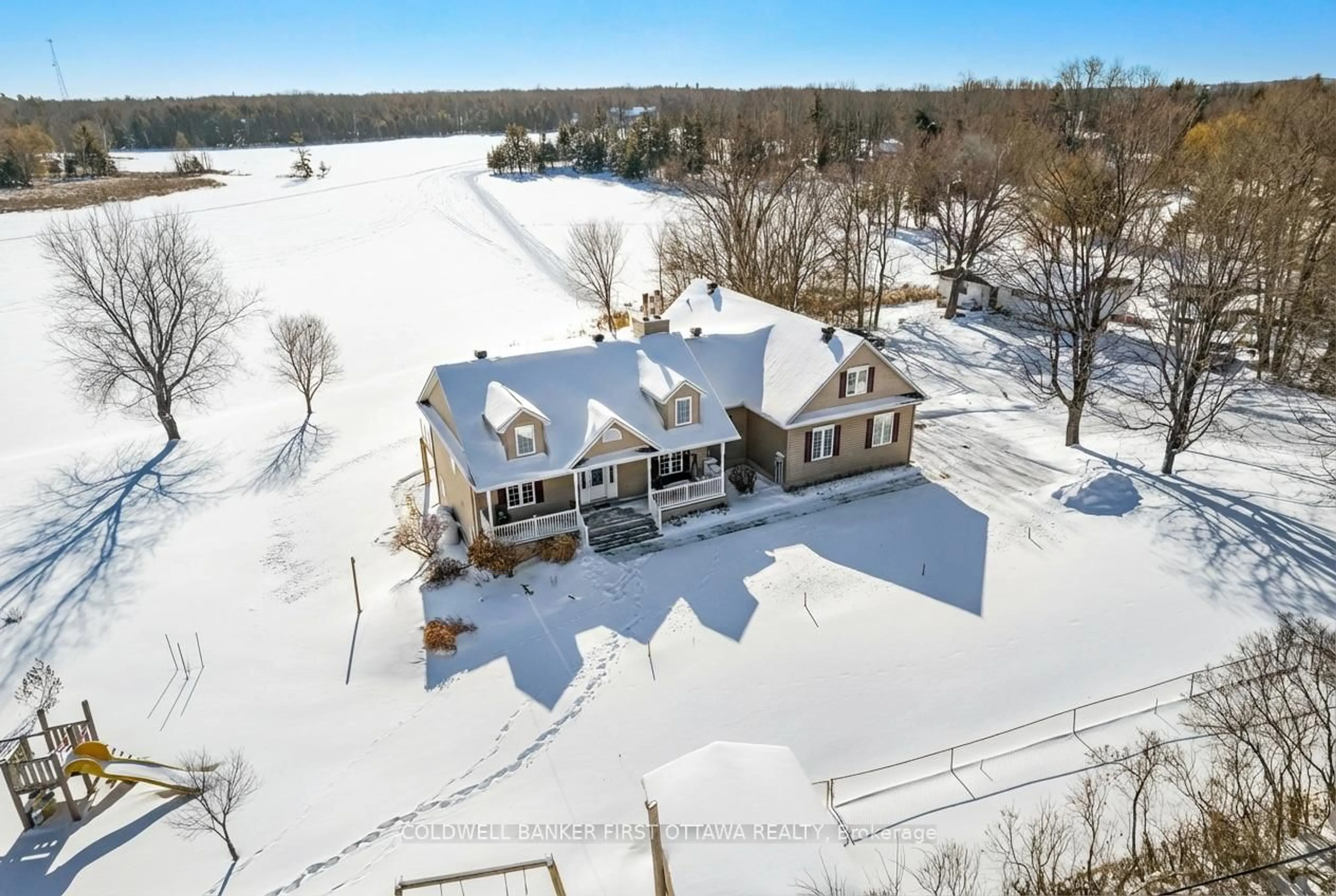 A pic from outside/outdoor area/front of a property/back of a property/a pic from drone, unknown for 2600 Ramsay Concession 2b, Clayton Ontario K0A 1P0