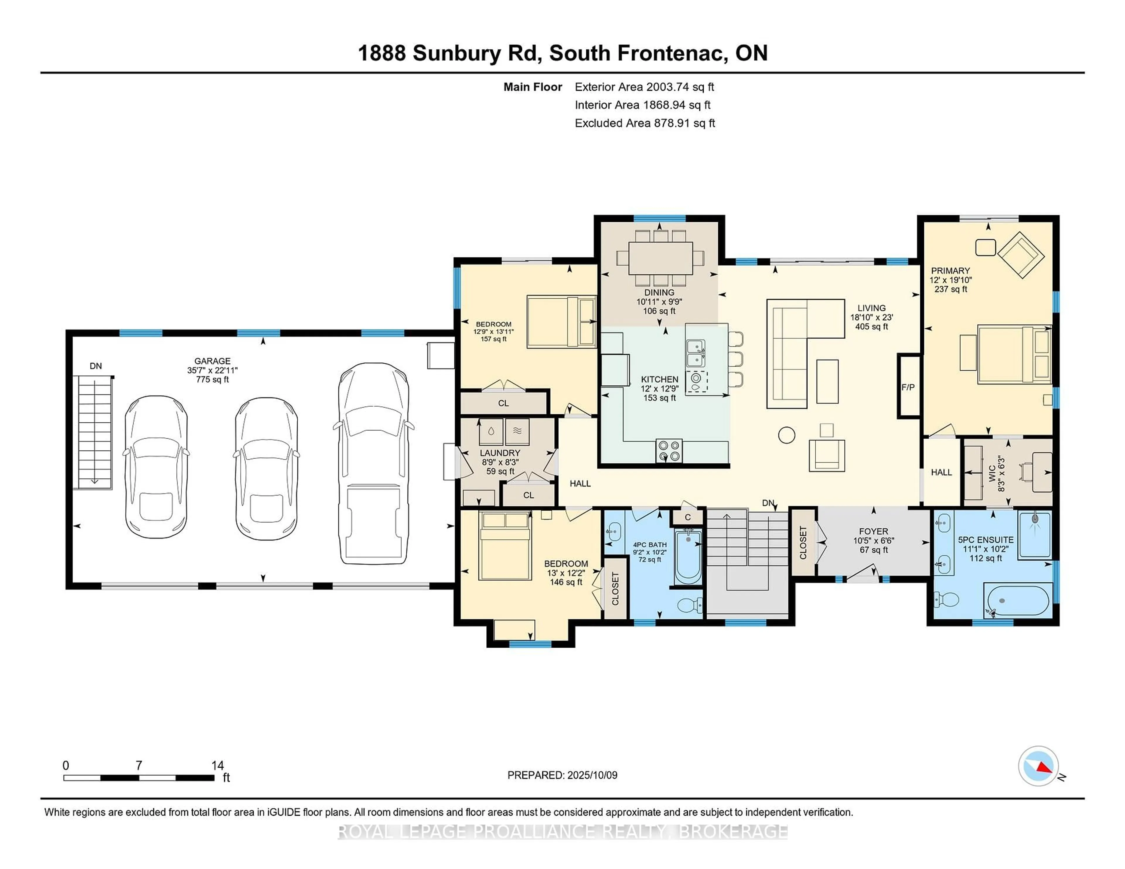 Floor plan for 1888 Sunbury Rd, Inverary Ontario K0H 1X0