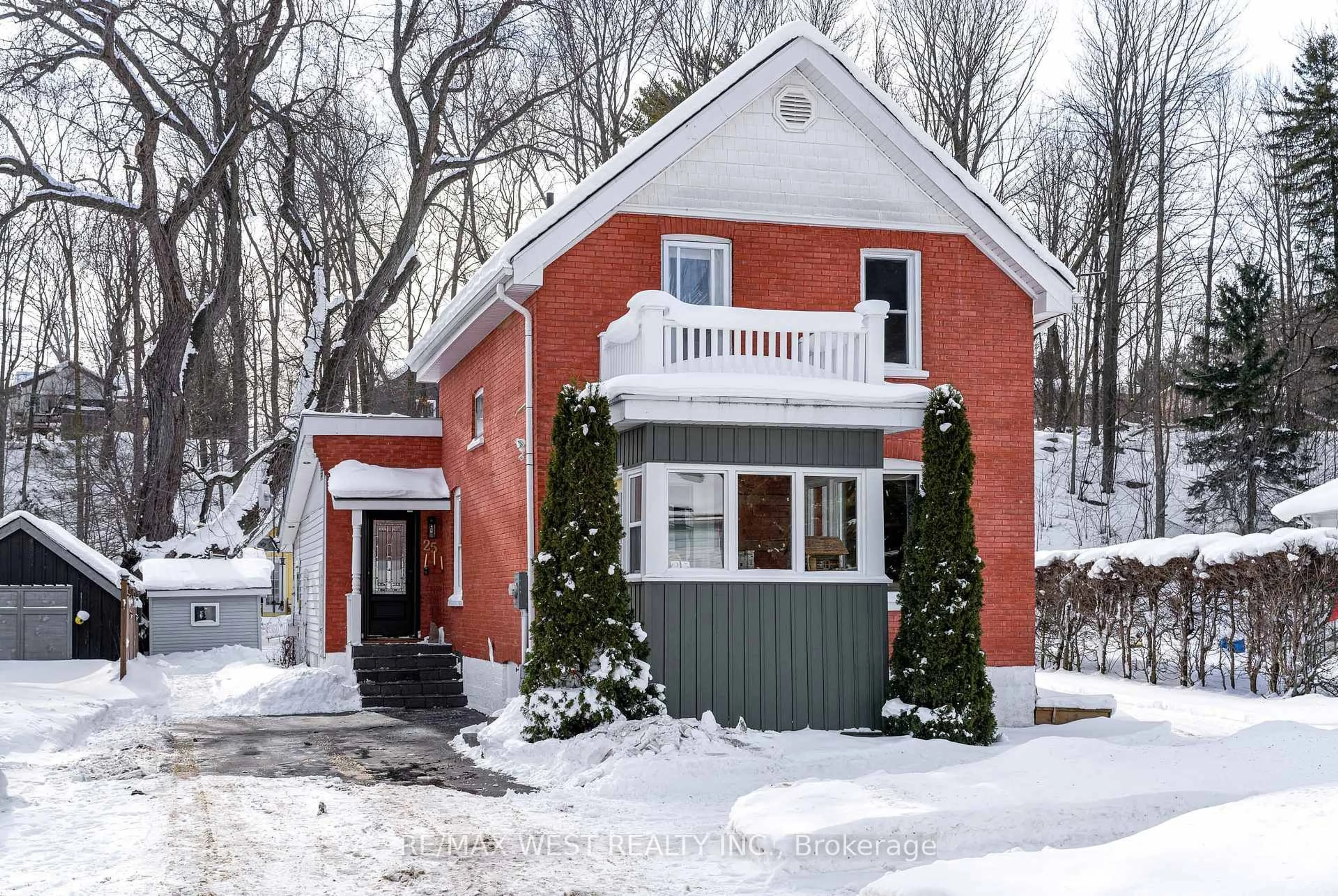 Home with brick exterior material, street for 25 Edwin St, Meaford Ontario N4L 1E4