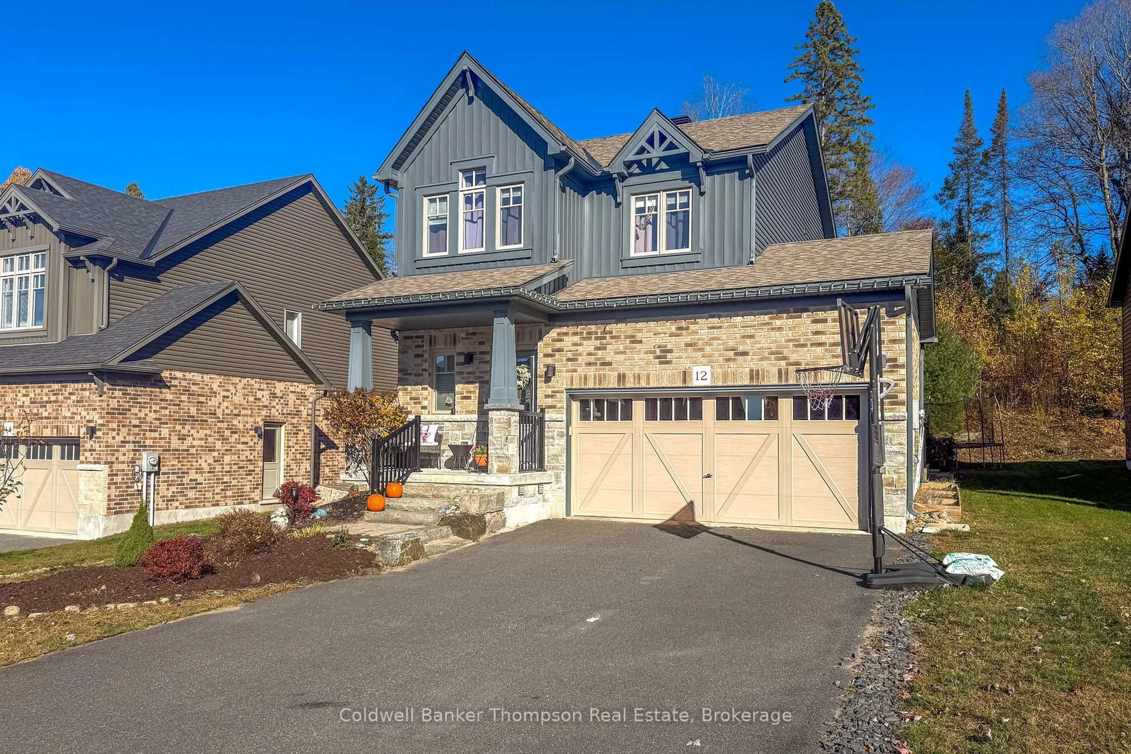 Home with brick exterior material, street for 12 Braeside Cres, Huntsville Ontario P1H 0C5