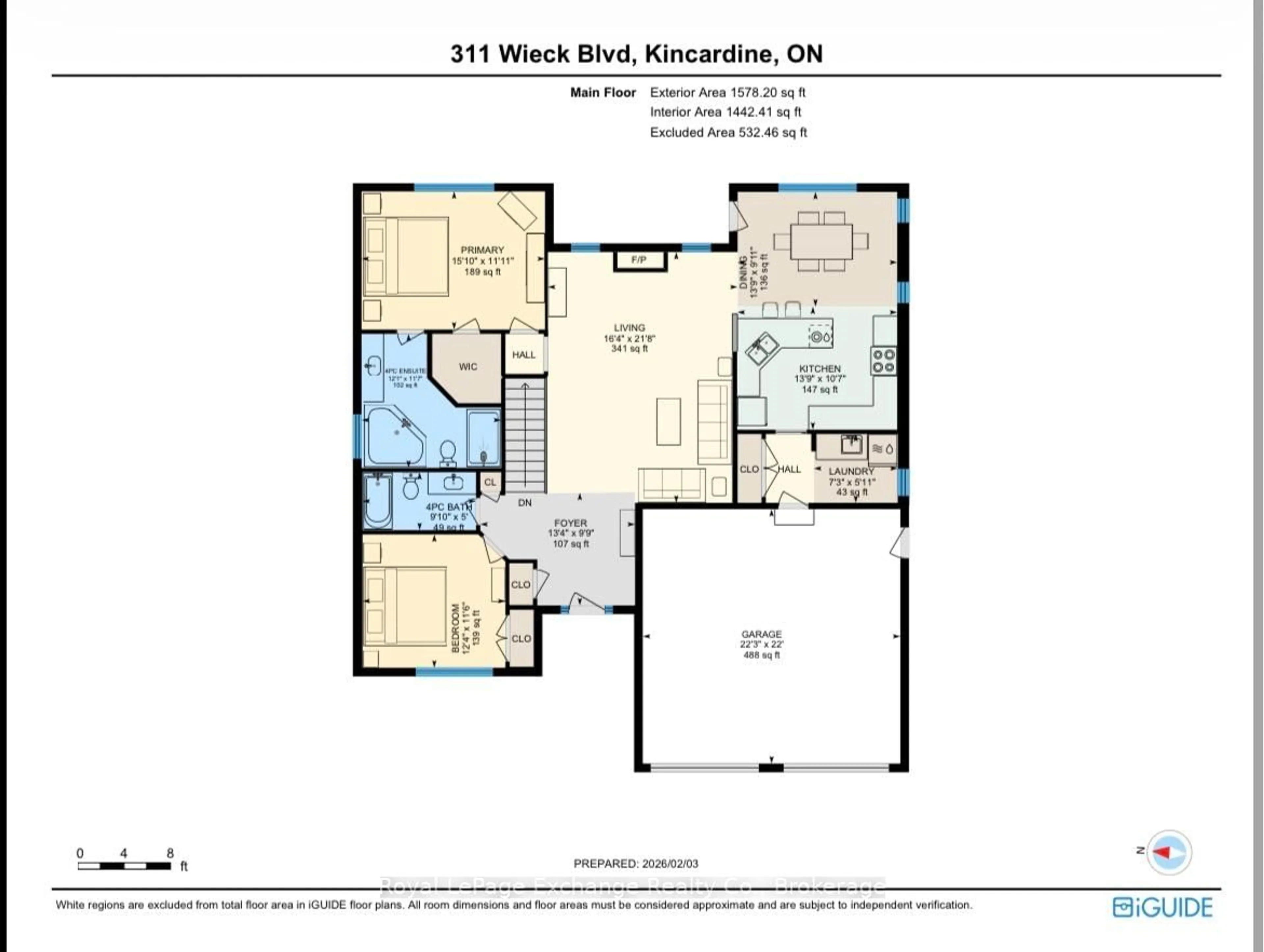 Floor plan for 311 Wieck Blvd, Kincardine Ontario N2Z 0A7