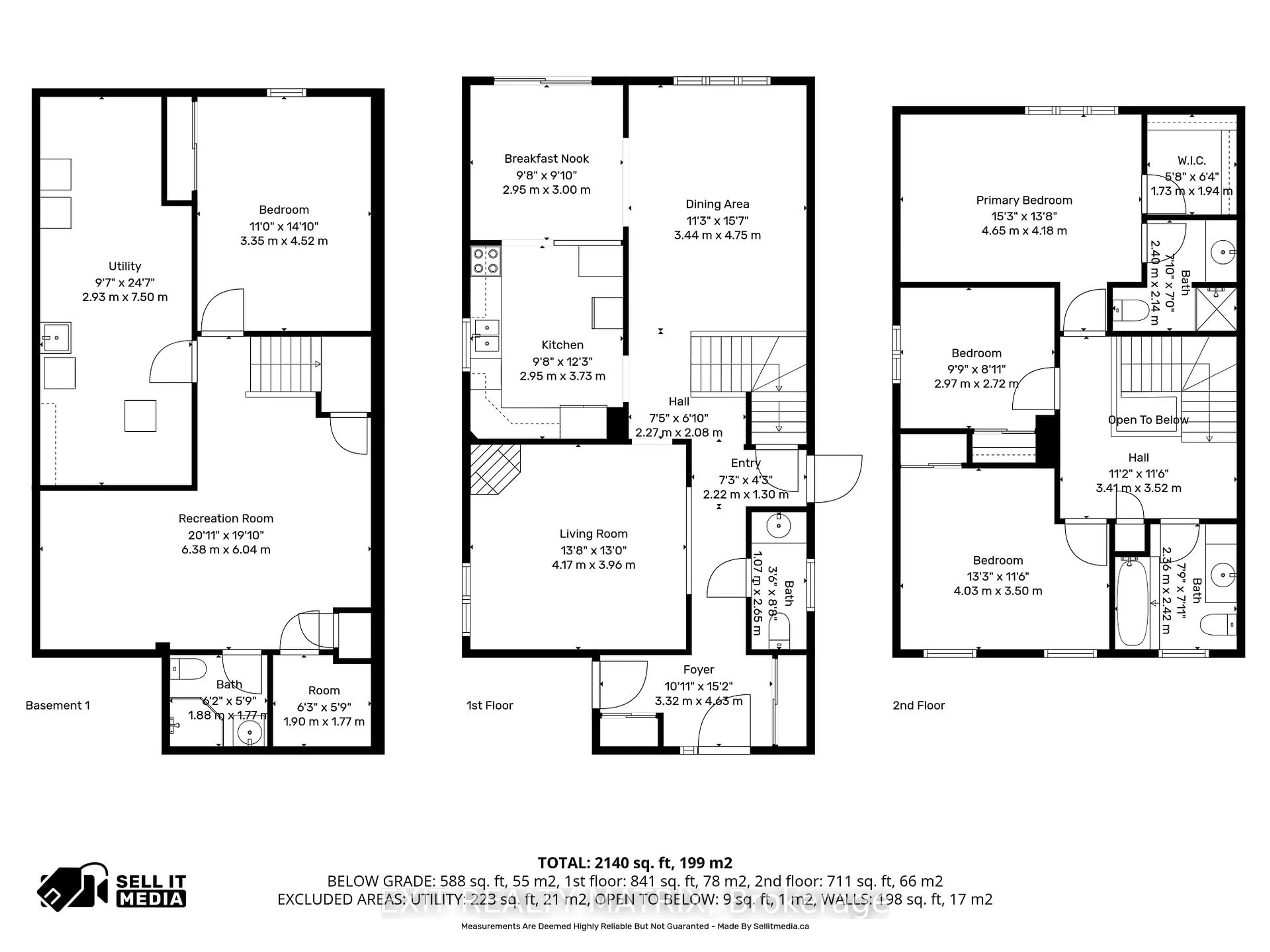 Floor plan for 1123 Burgundy Lane, Orleans Ontario K1C 2M9