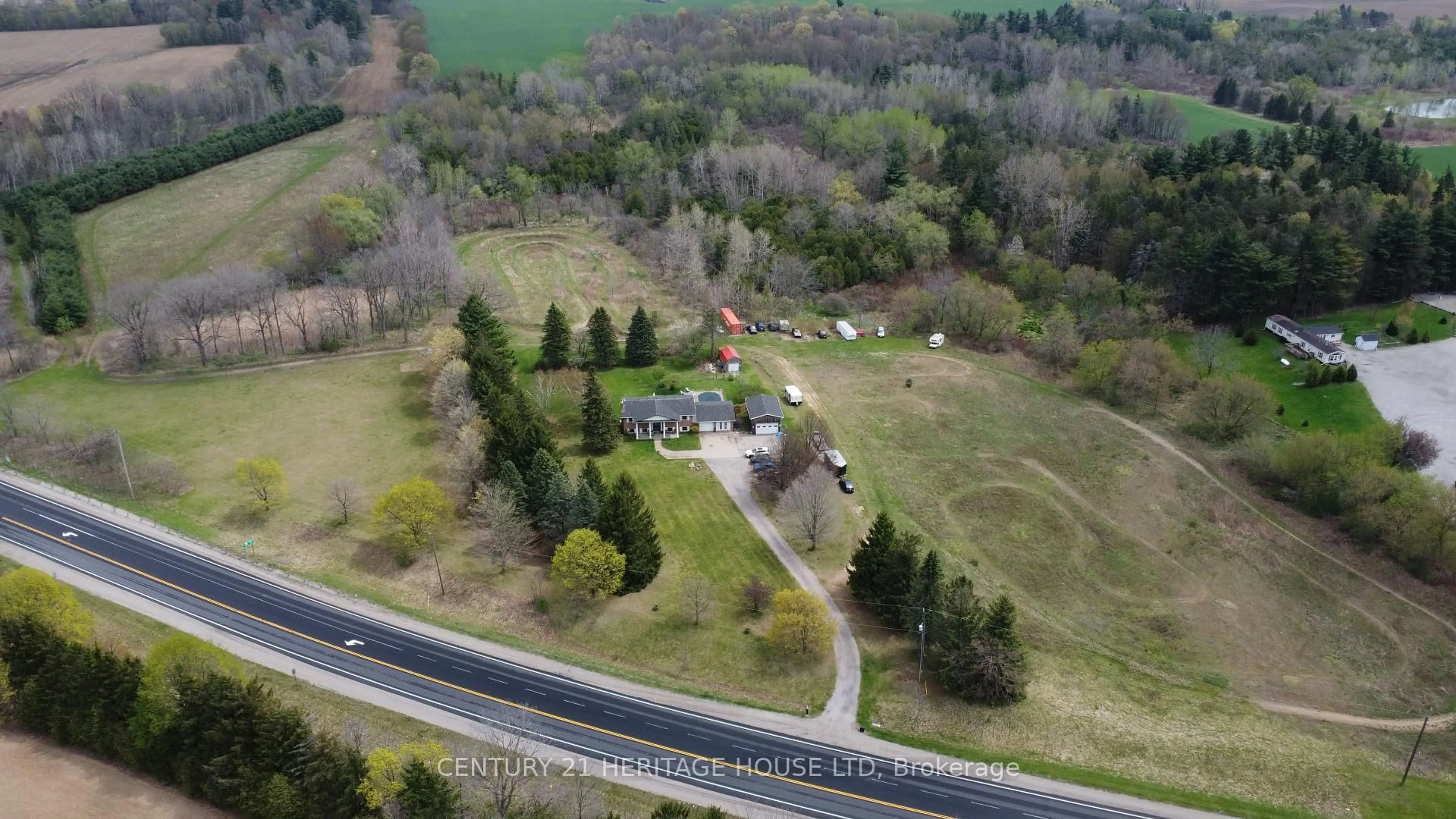 A pic from outside/outdoor area/front of a property/back of a property/a pic from drone, unknown for 24 Highway 24, Brant Ontario N0E 1R0